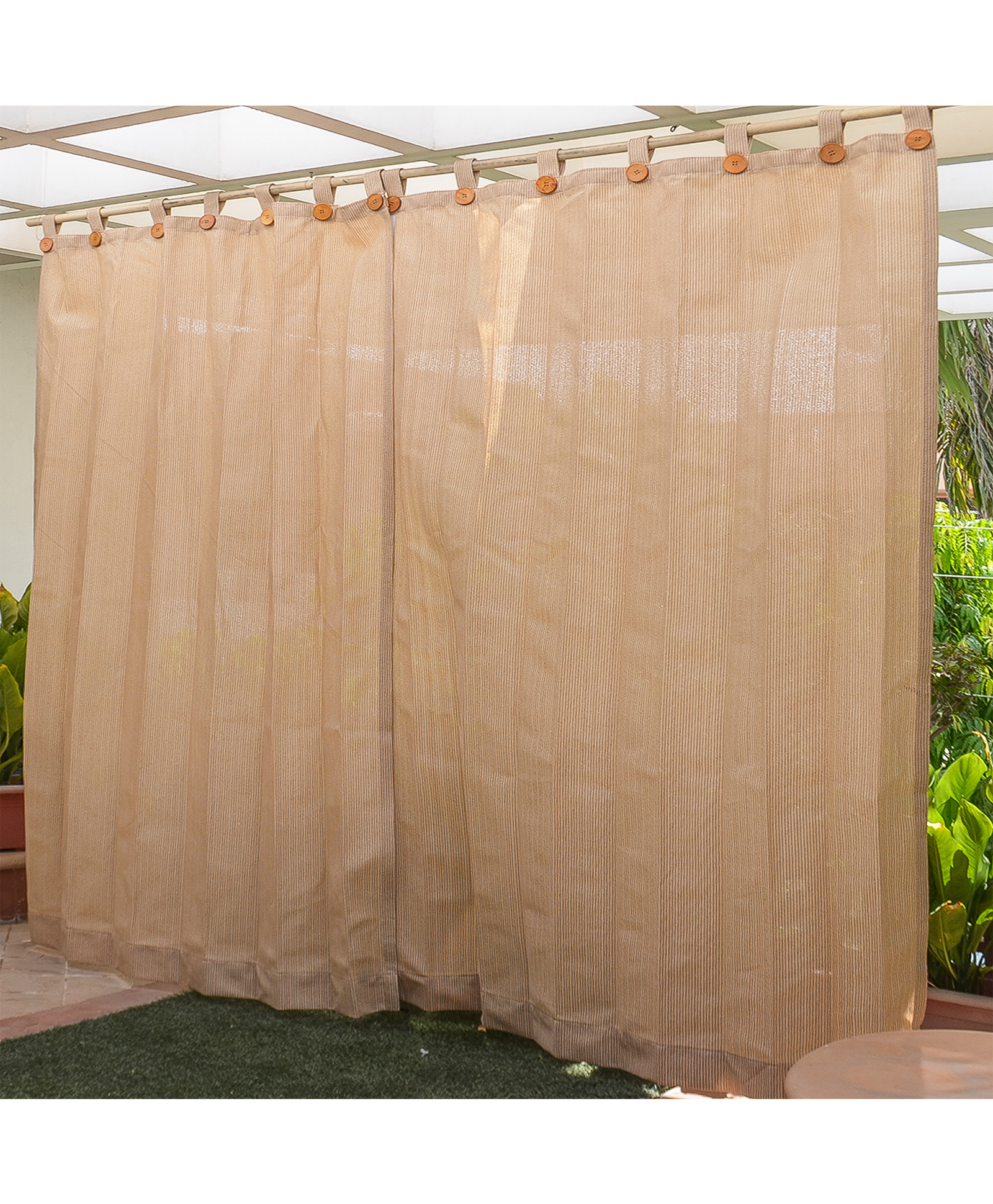 Hippo Loop Curtains with Sun Protection Pack of 2-Persian Beige - 4.5FTX7.5FT-picture-23
