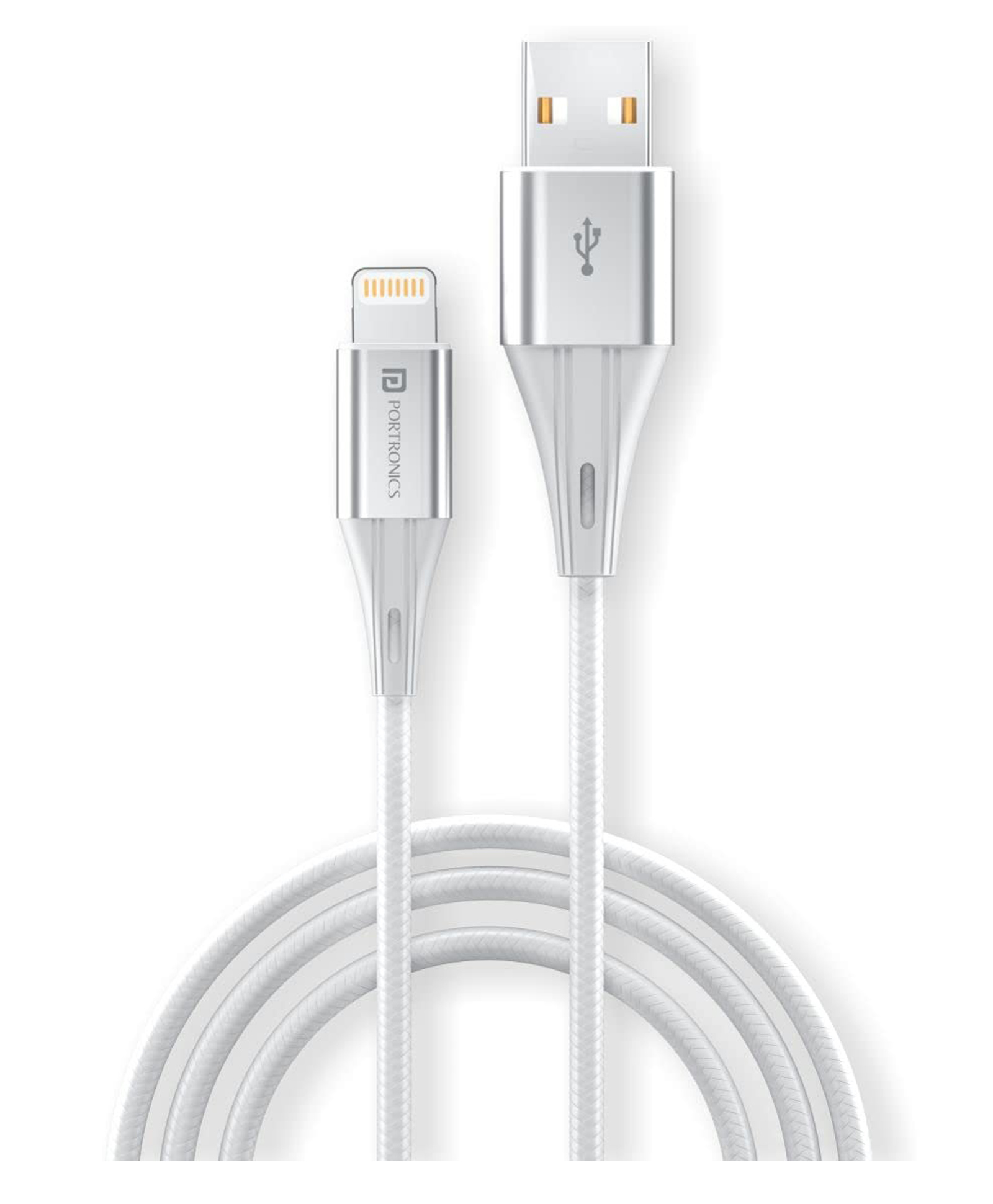 Portronics Konnect B+ 8 Pin USB to Lightening Cable with Fast Charge & Data Sync - White-image-27