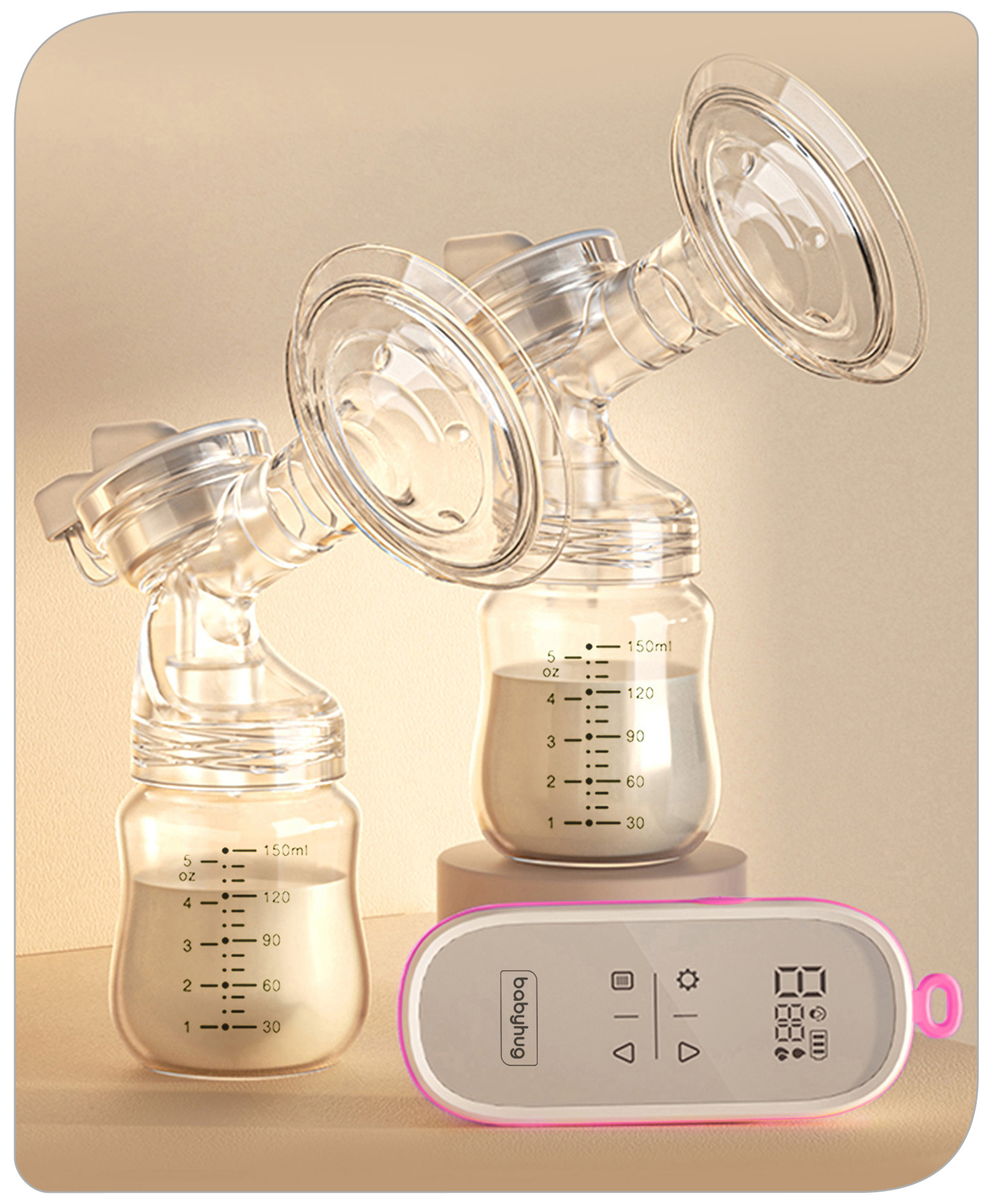 Babyhug Portable Electric Double Breast Pump - White-image-16