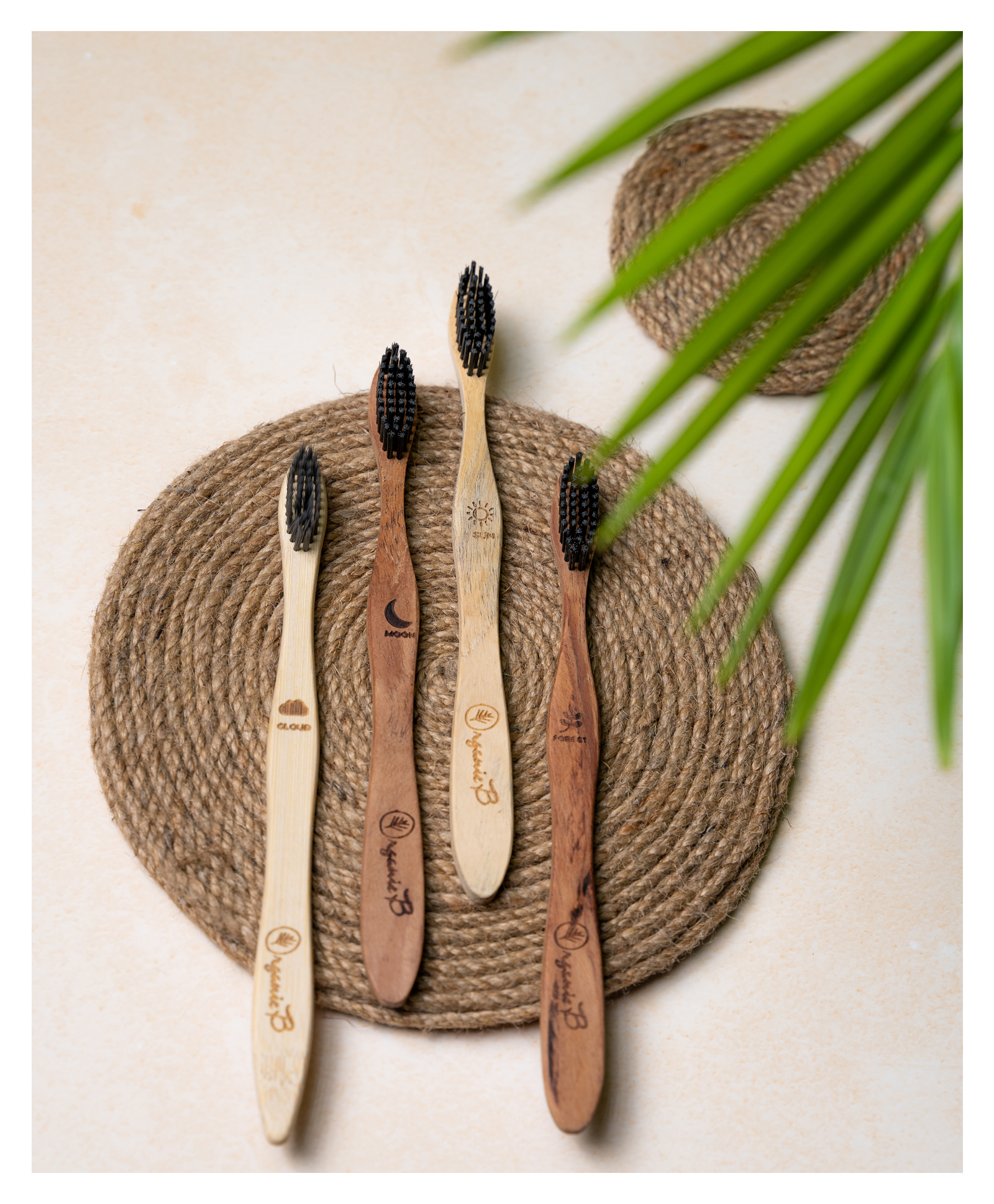 Organic B Neem Toothbrush Pack Of 4 - Black-picture-25