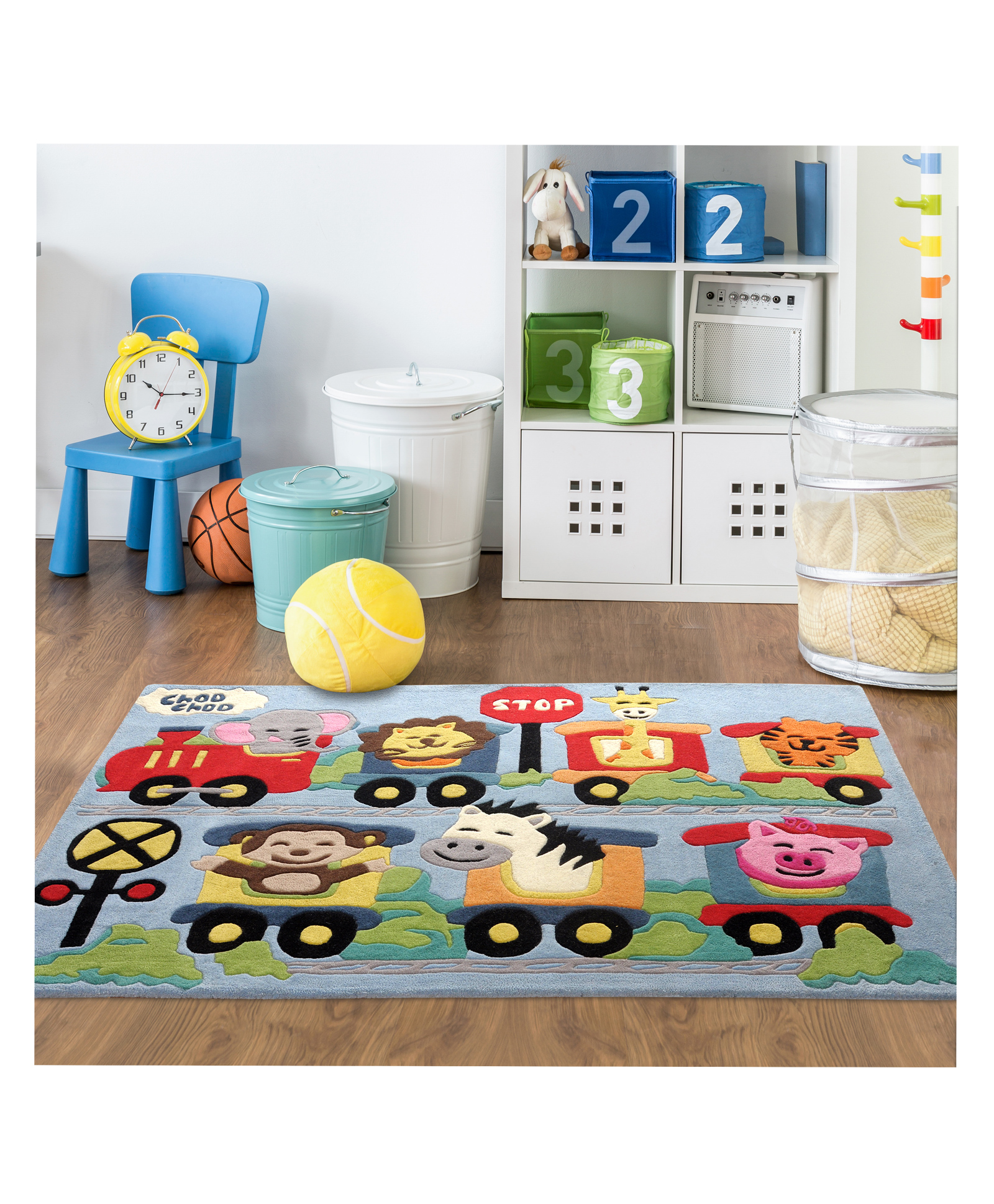 Little Looms Choo Choo Train Rug - Multicolor-image-46