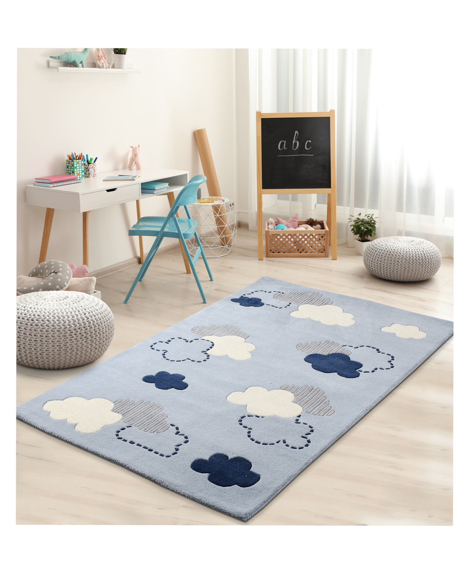 Little Looms Cloud Rug - Blue-image-4