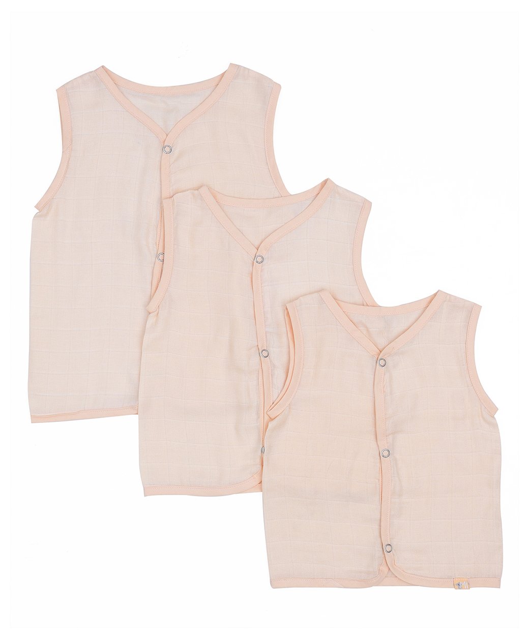 Mi Arcus  Cotton Sleeveless Solid Vests Pack of 3 White-picture-26