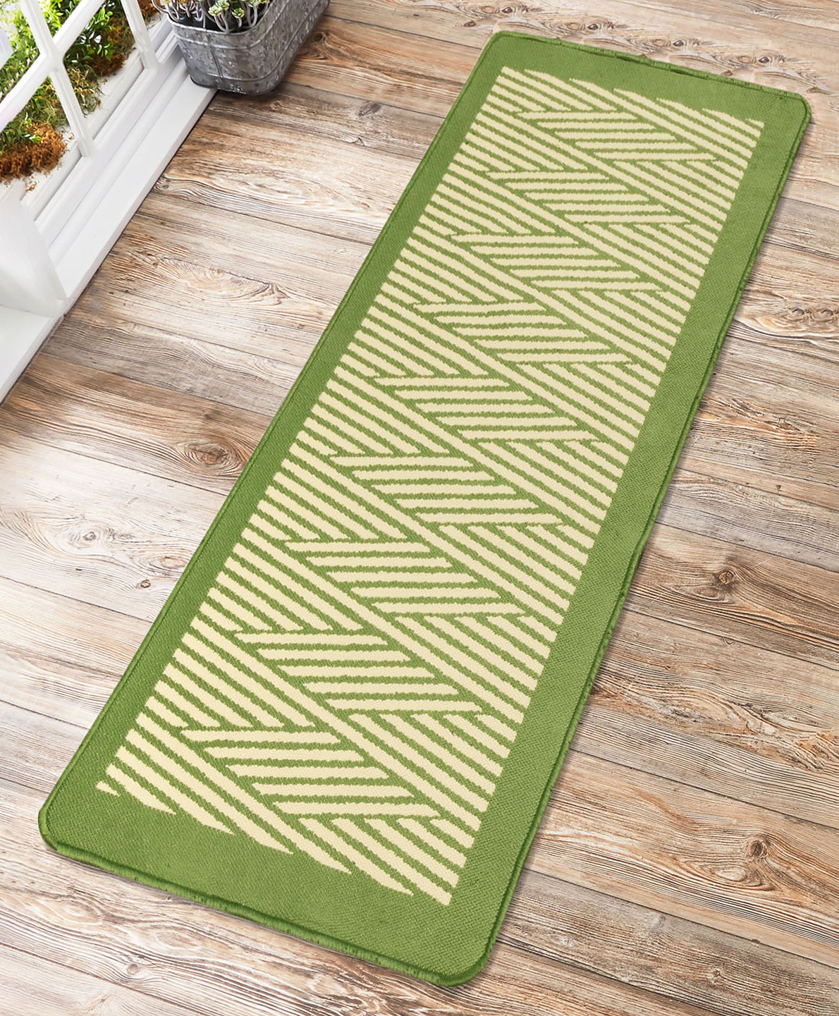 Saral Home Hand Woven Washable Yoga Mat - Green-image-48