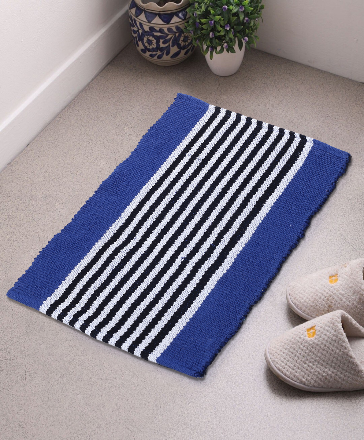 Saral Home Cotton Multi Purpose Runner Small - Blue-picture-28