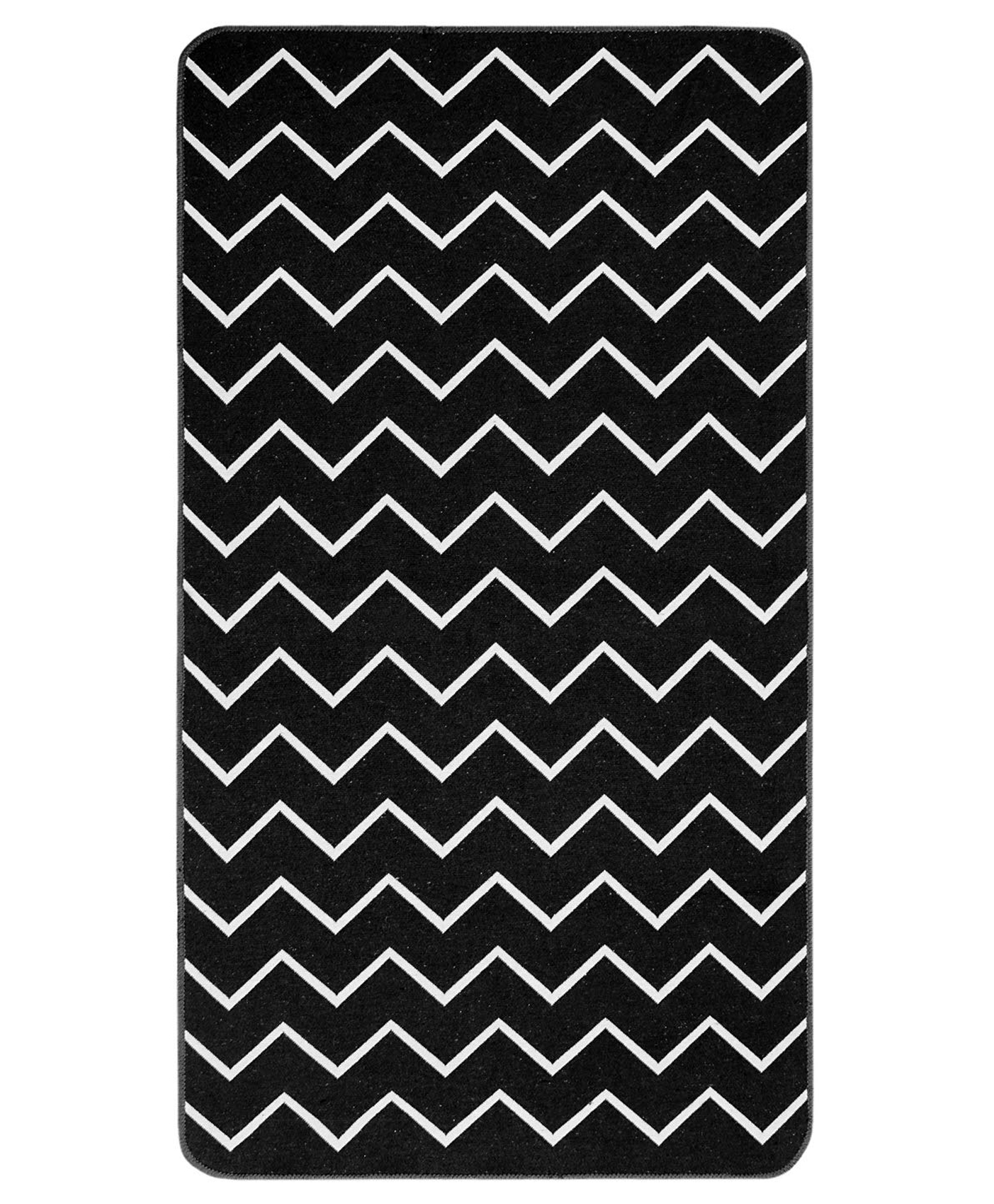 Saral Home Cotton Multi Purpose Jacquard Floor Runner Small Size - Black (Color May Vary)-picture-31