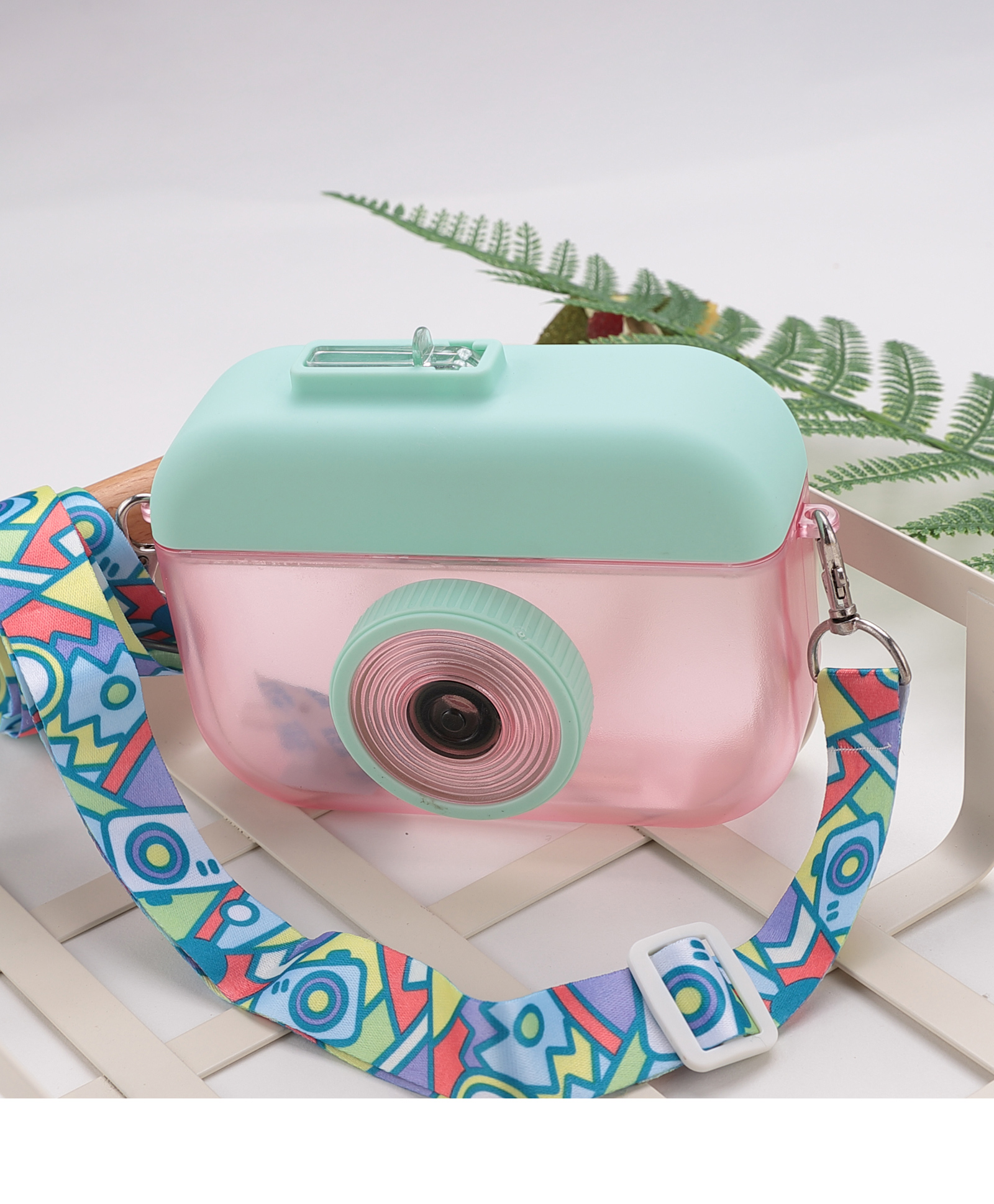 Camera Shaped Sipper with Belt Pink - 400 ml-image-27