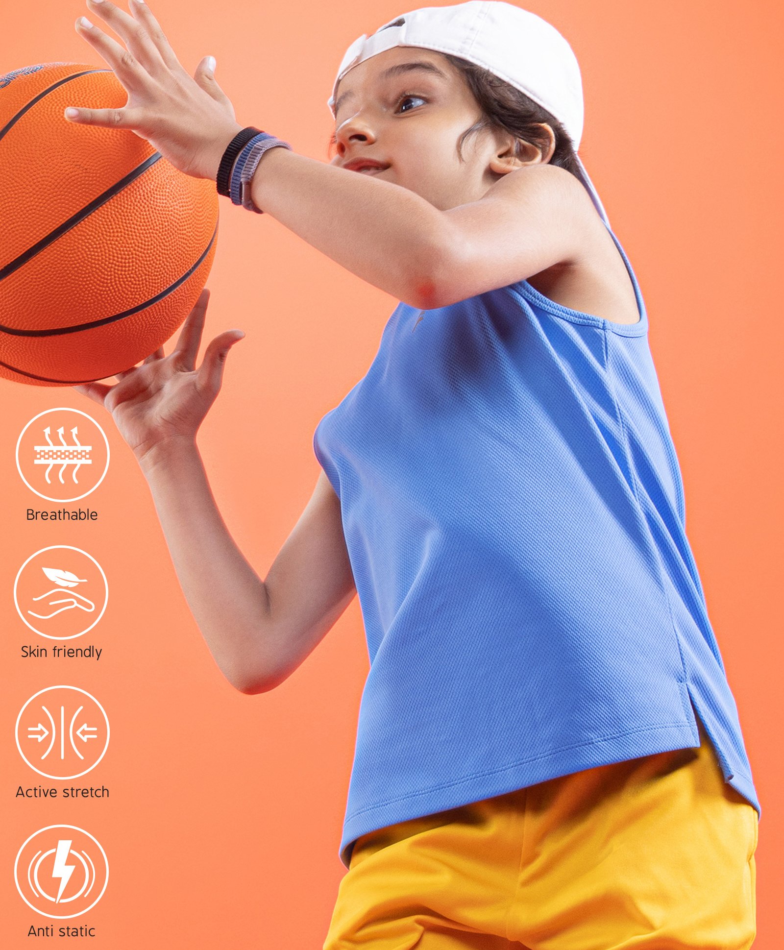 Pine Active Sleeveless Solid Colour Tee - Royal Blue-picture-28