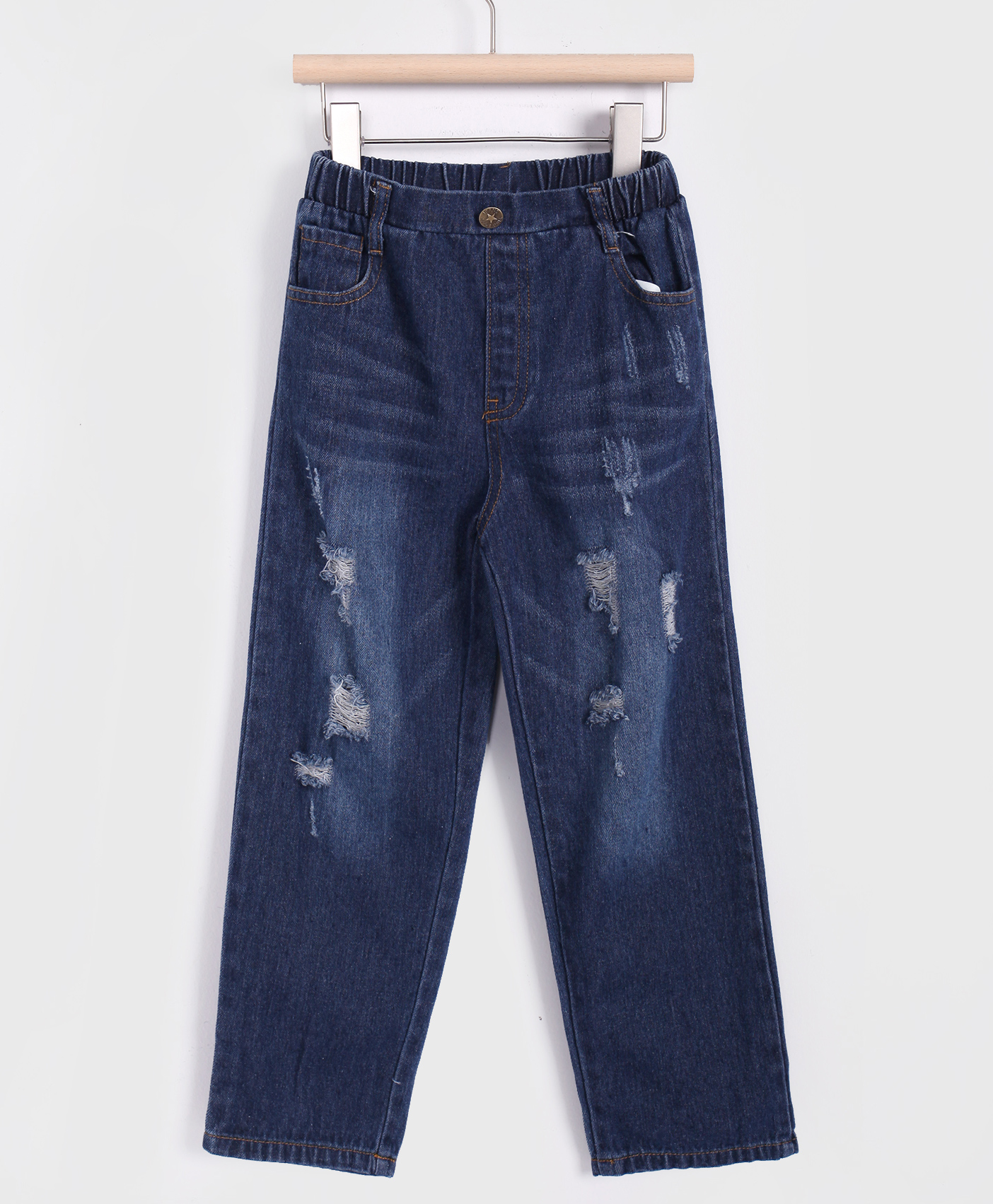 Kookie Kids Full Length Washed Jeans - Blue-picture-11