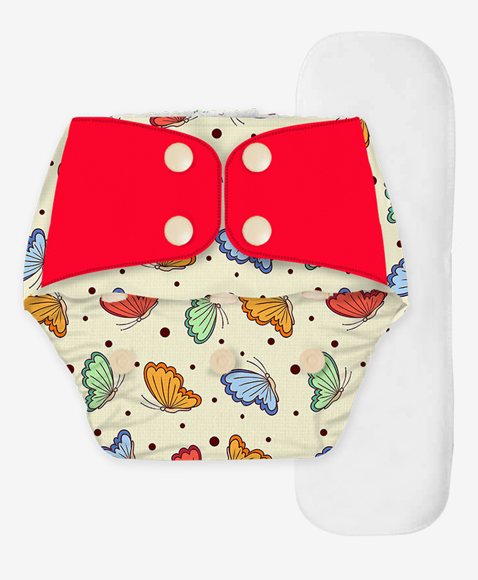Snugkins Free Size Reusable Organic Cloth Diaper With Terry Soaker - Multicolour-picture-41
