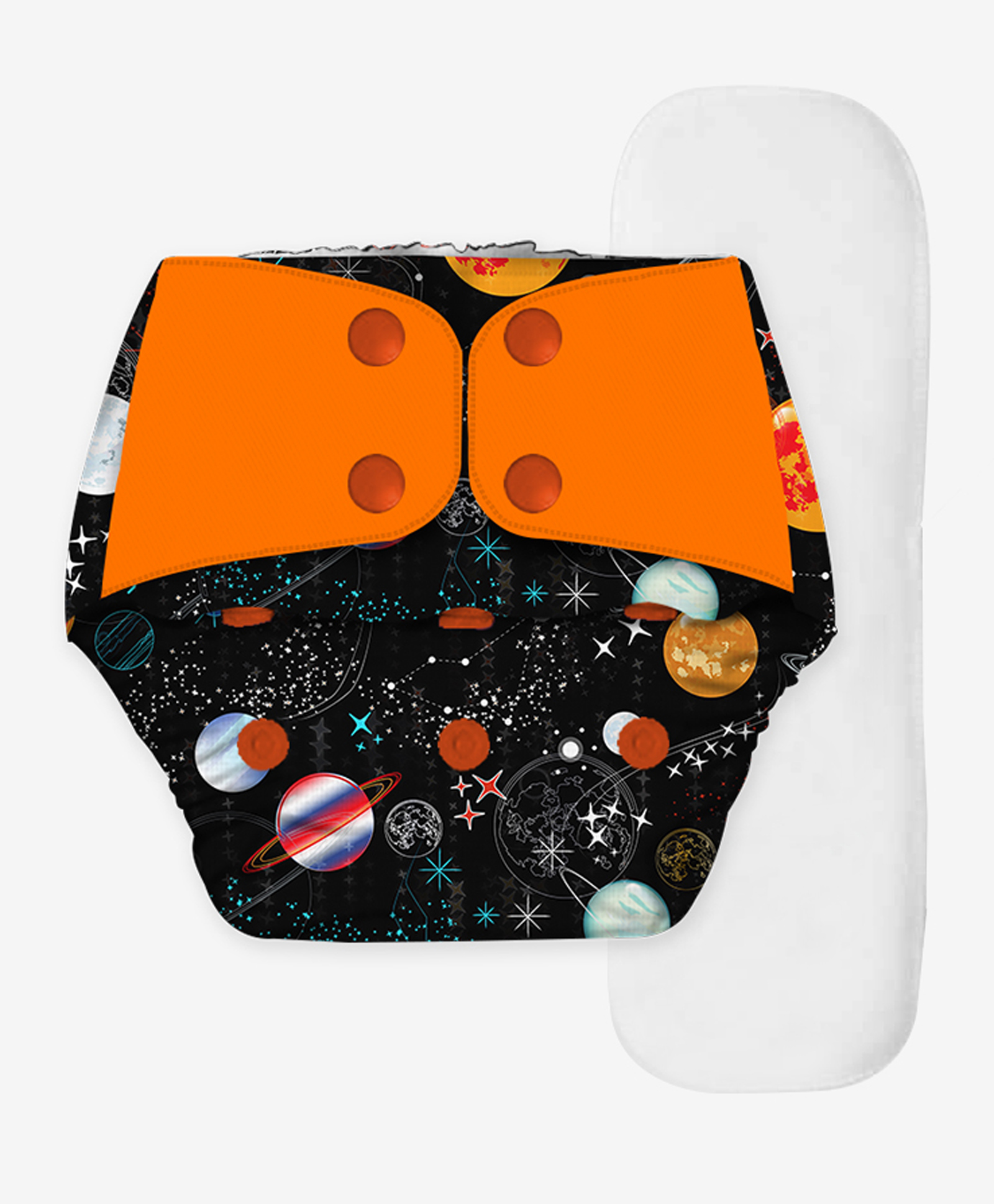 Snugkins Free Size Reusable Organic Cloth Diaper With Terry Soaker - Multicolour-picture-38