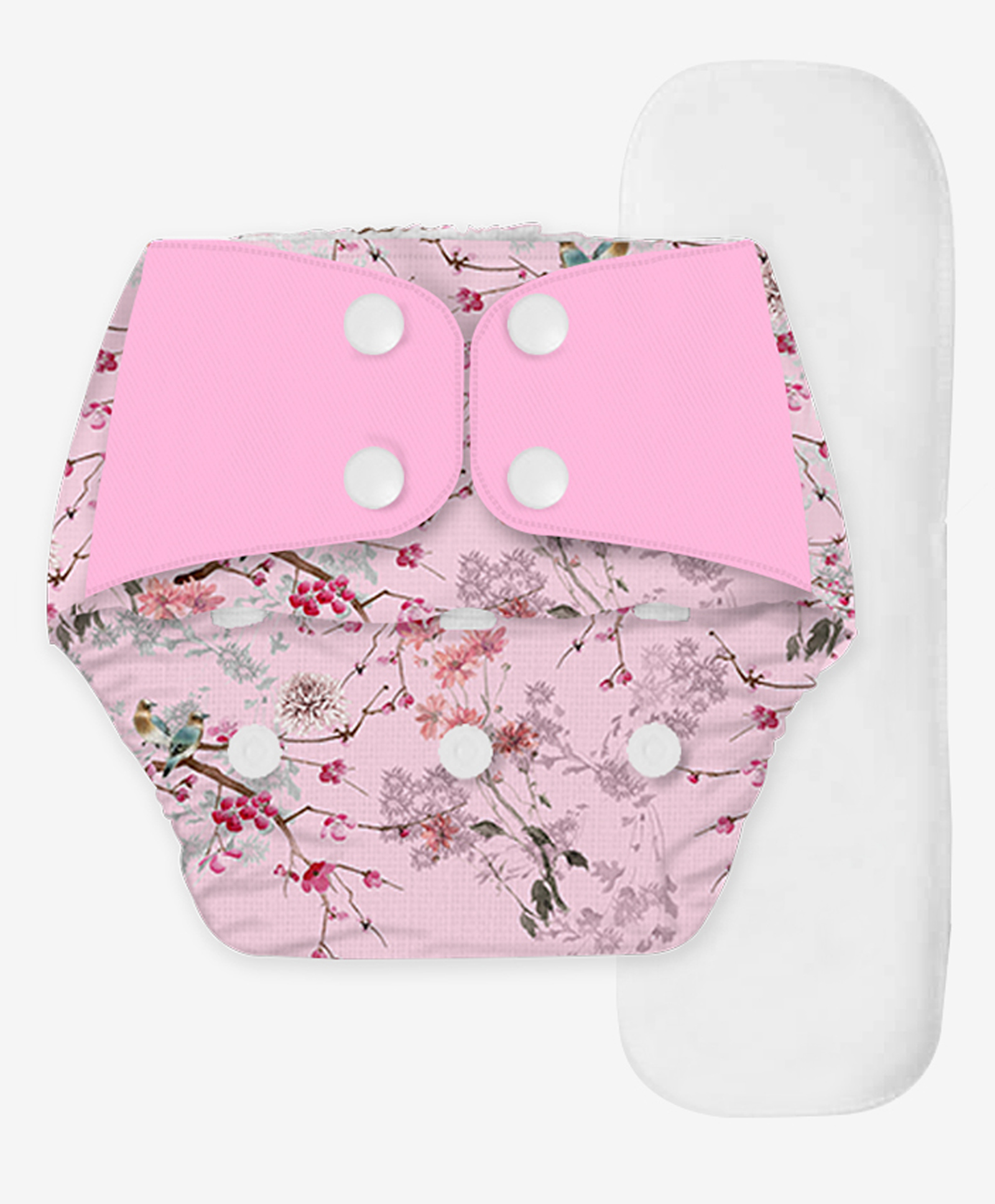 Snugkins Free Size Reusable Organic Cloth Diaper With Terry Soaker - Multicolour-picture-0