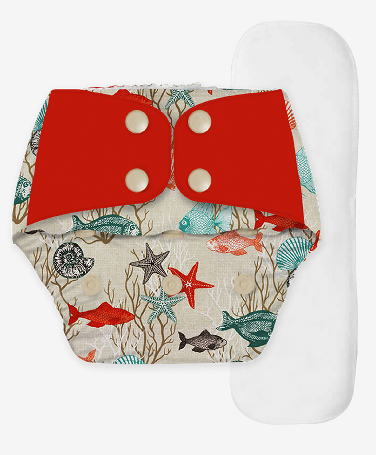 Snugkins Free Size Reusable Organic Cloth Diaper With Terry Soaker - Multicolour-picture-40