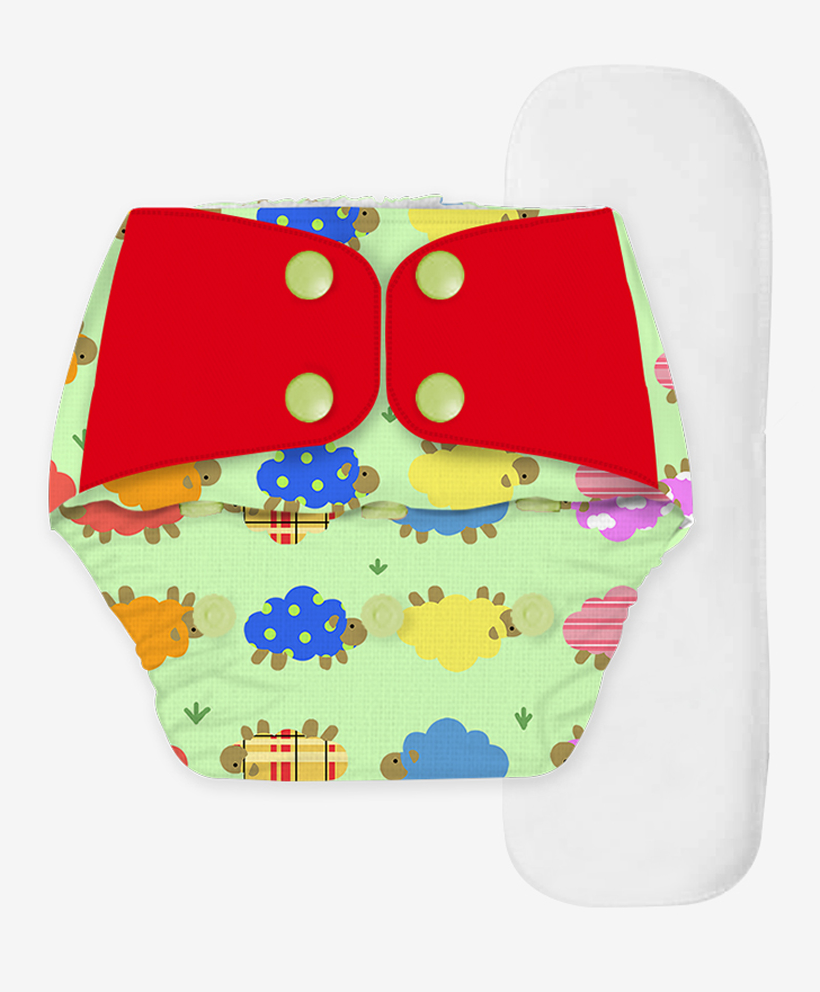 Snugkins Free Size Reusable Organic Cloth Diaper With Terry Soaker - Multicolour-picture-36