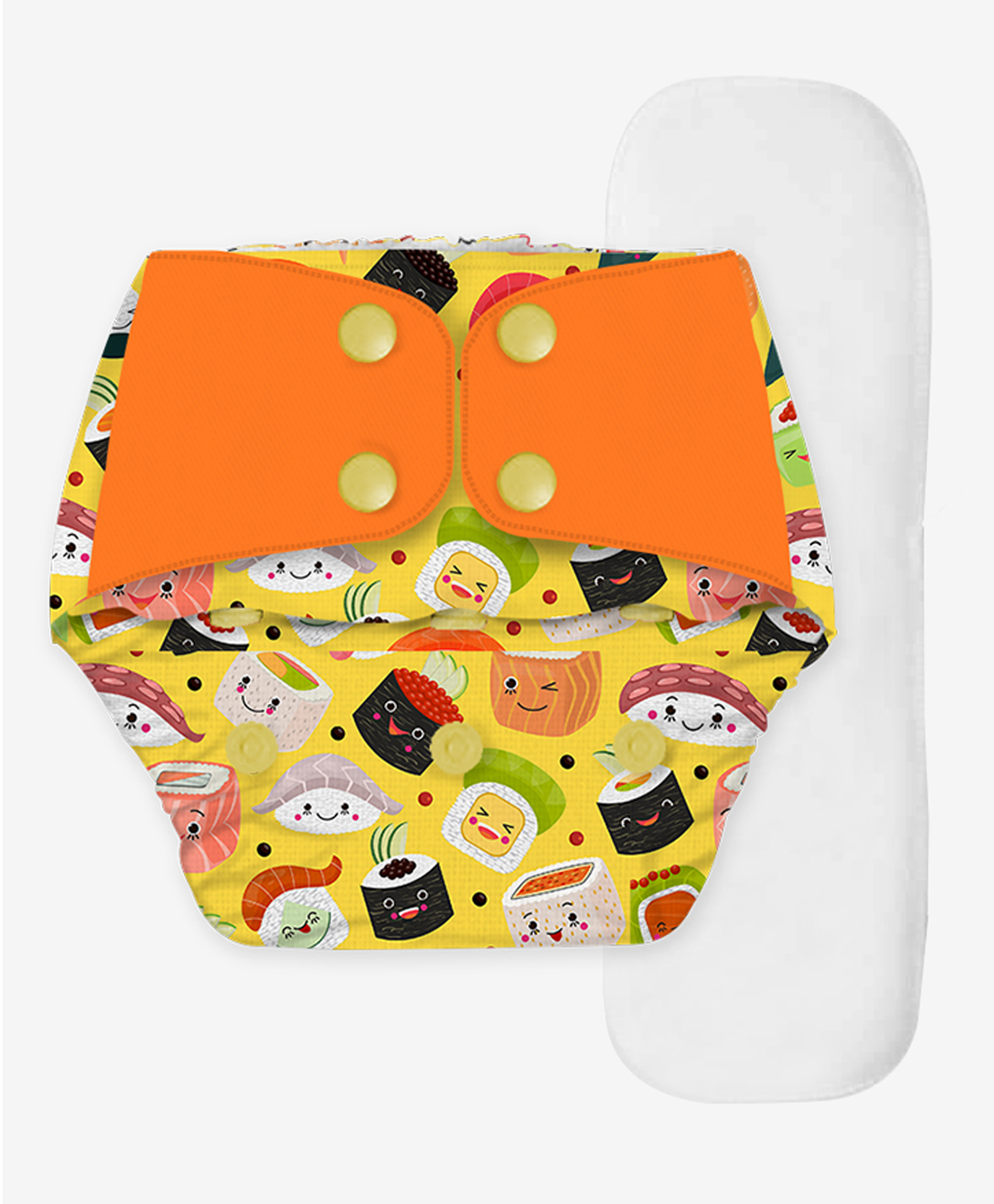 Snugkins Free Size Reusable Organic Cloth Diaper With Terry Soaker - Multicolour-picture-39