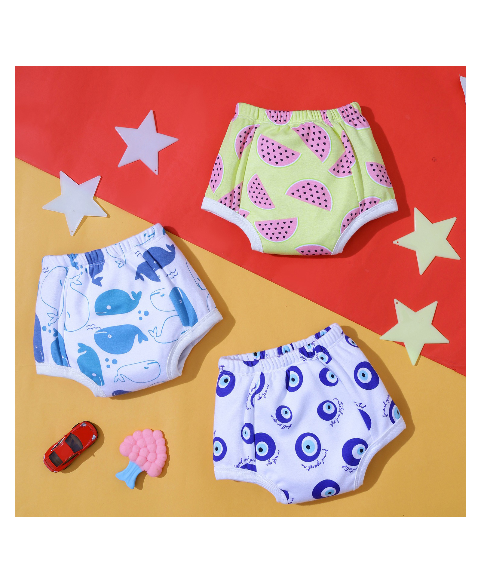 Snugkins Reusable Potty Training Pull-up Pants Size 1 Pack of 3 - Multicolor-image-6