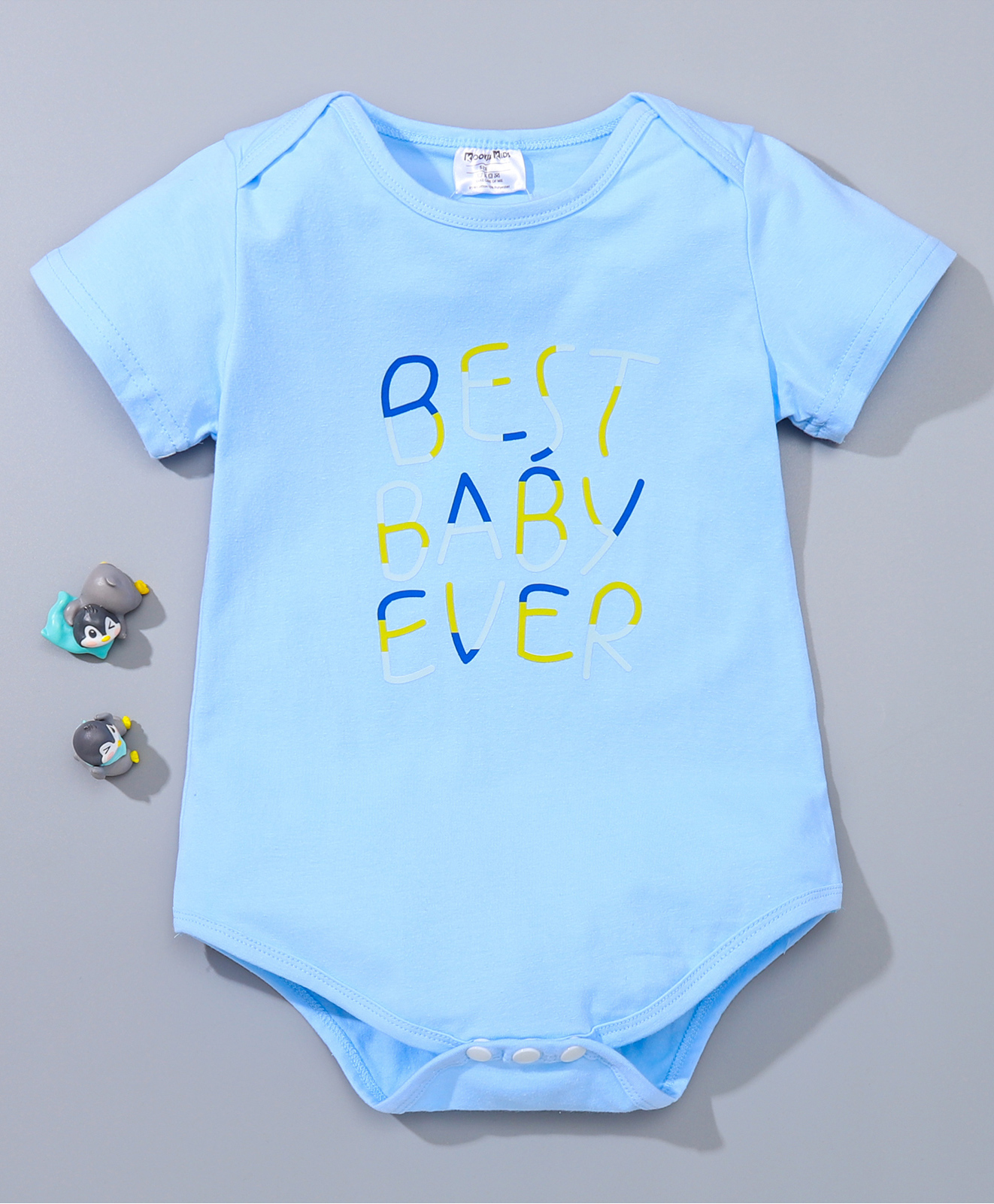 Kookie Kids Short Sleeves Onesie Text Print - Blue-picture-45