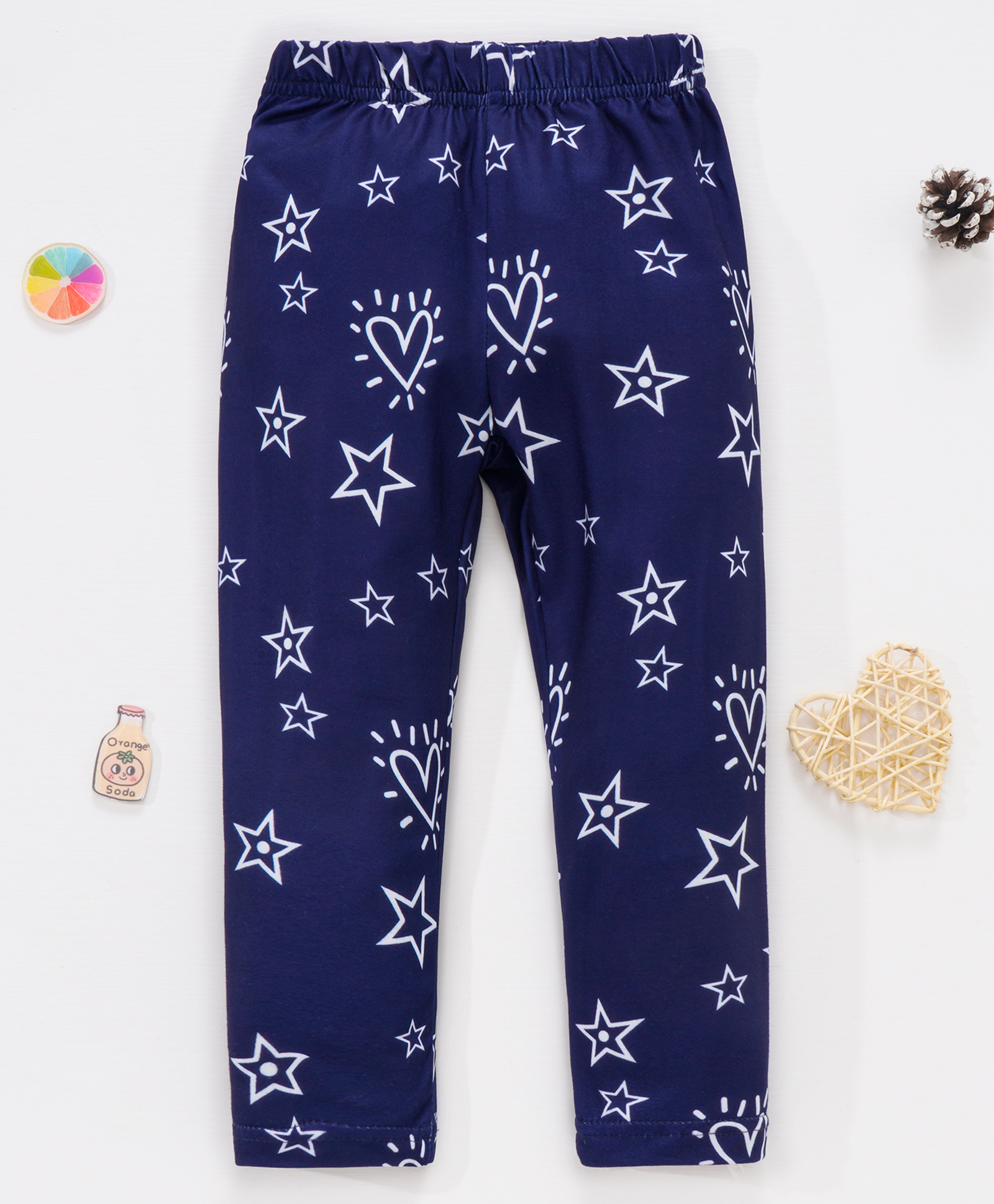 Kookie Kids Full Length Leggings Star Print - Navy-image-42