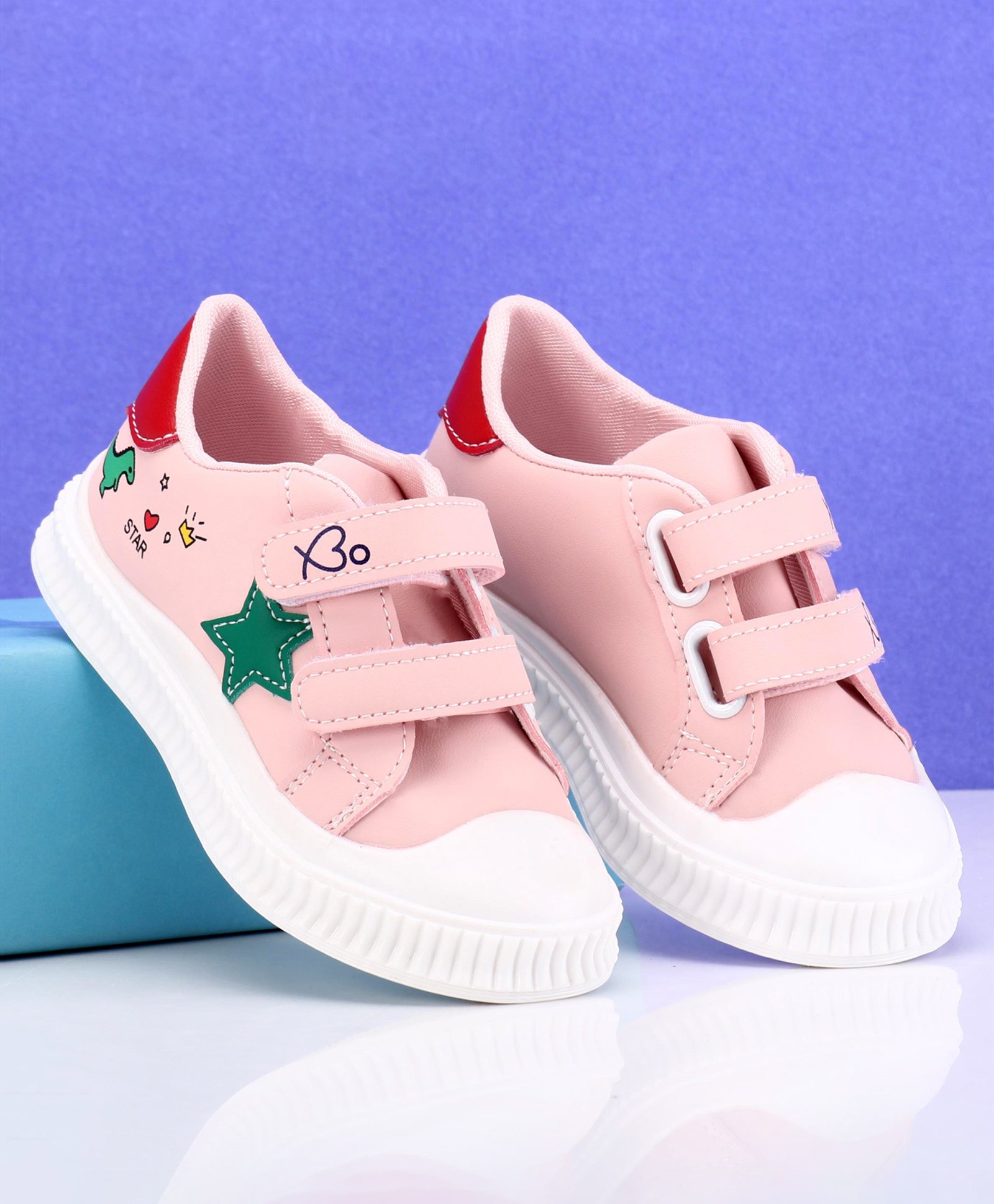 Babyoye Casual Shoes Star Patch - Pink-image-14