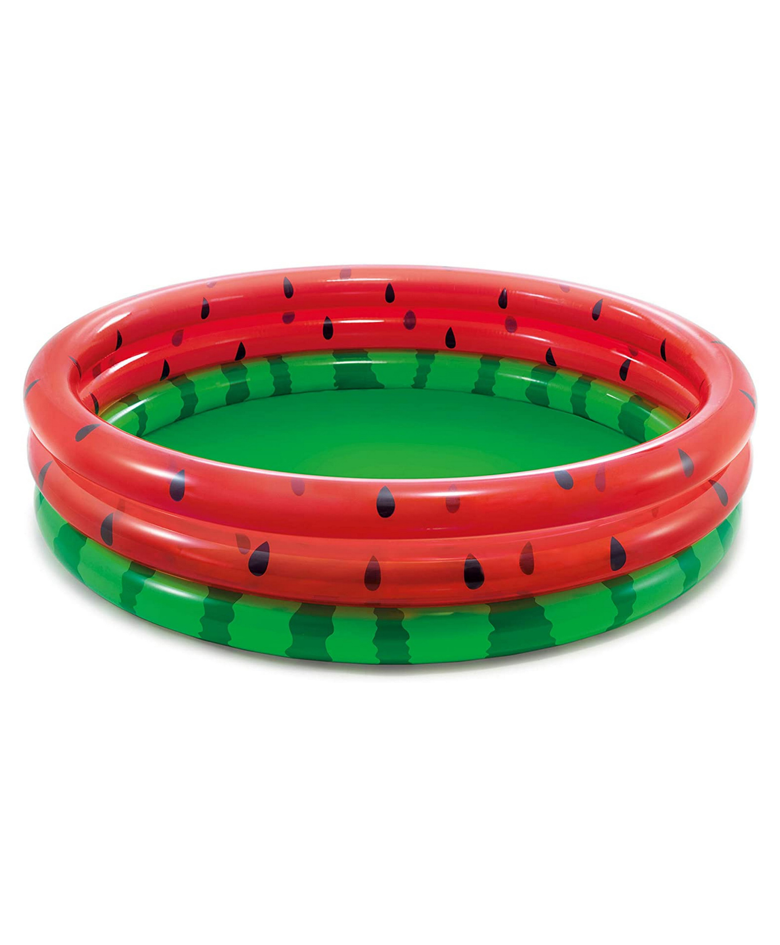 Intex 66-Inch Round Inflatable Outdoor Kids Swimming and Wading Watermelon Pool - Green Red-picture-28