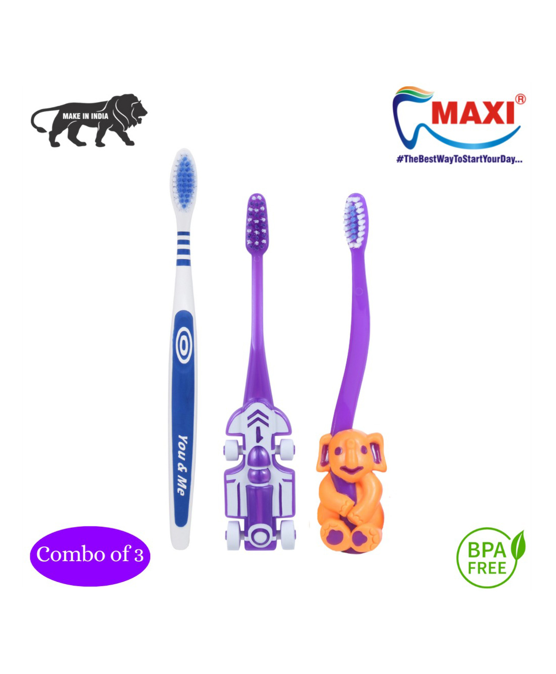 MAXI Mommy & Baby Oral Care Combo Pack of 3 - Multicolor-image-29