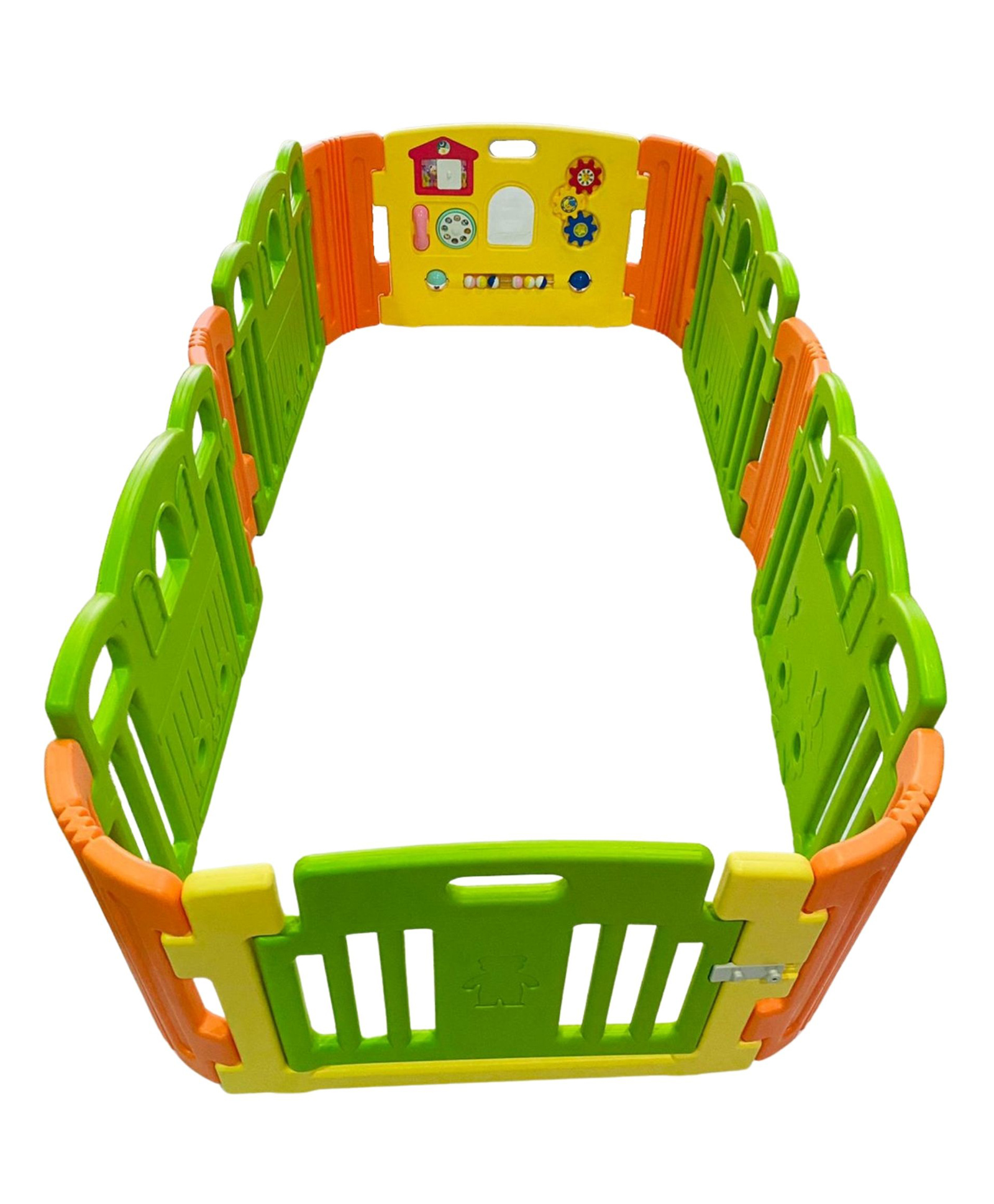 Babycenter India Baby Room Playpen With 2 Extensions - Green Orange Yellow-picture-27