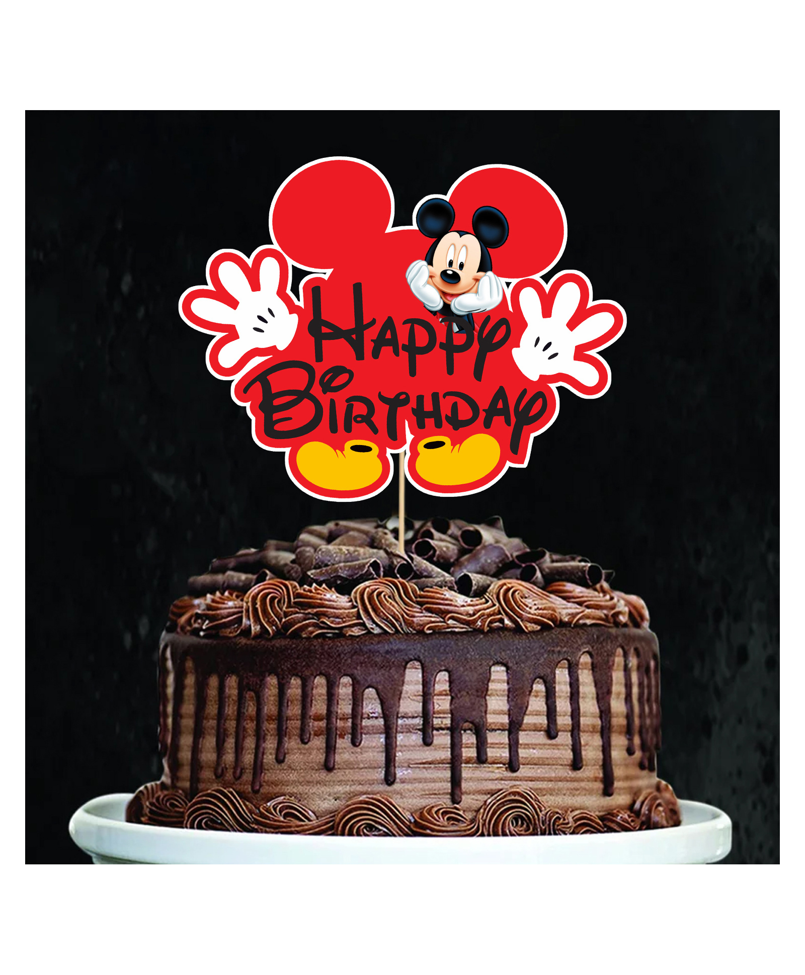 Zyozi Mickey Theme Birthday Cake Topper Red Online In India Buy At Best Price From Firstcry Com