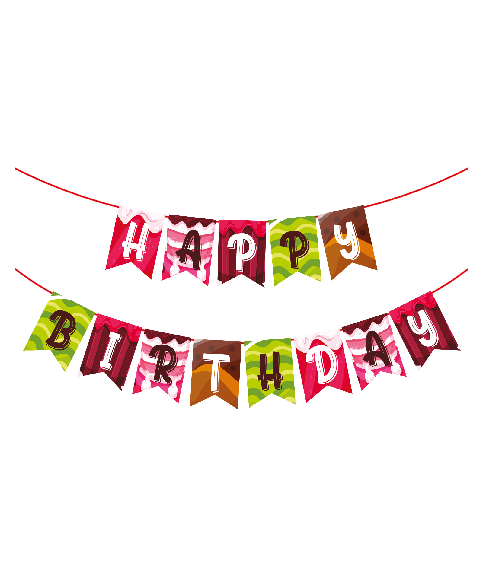 ZYOZI Candy Banner Lollipop Garland Candyland Party Decorations Candy Theme Cutout - Multicolour-image-1
