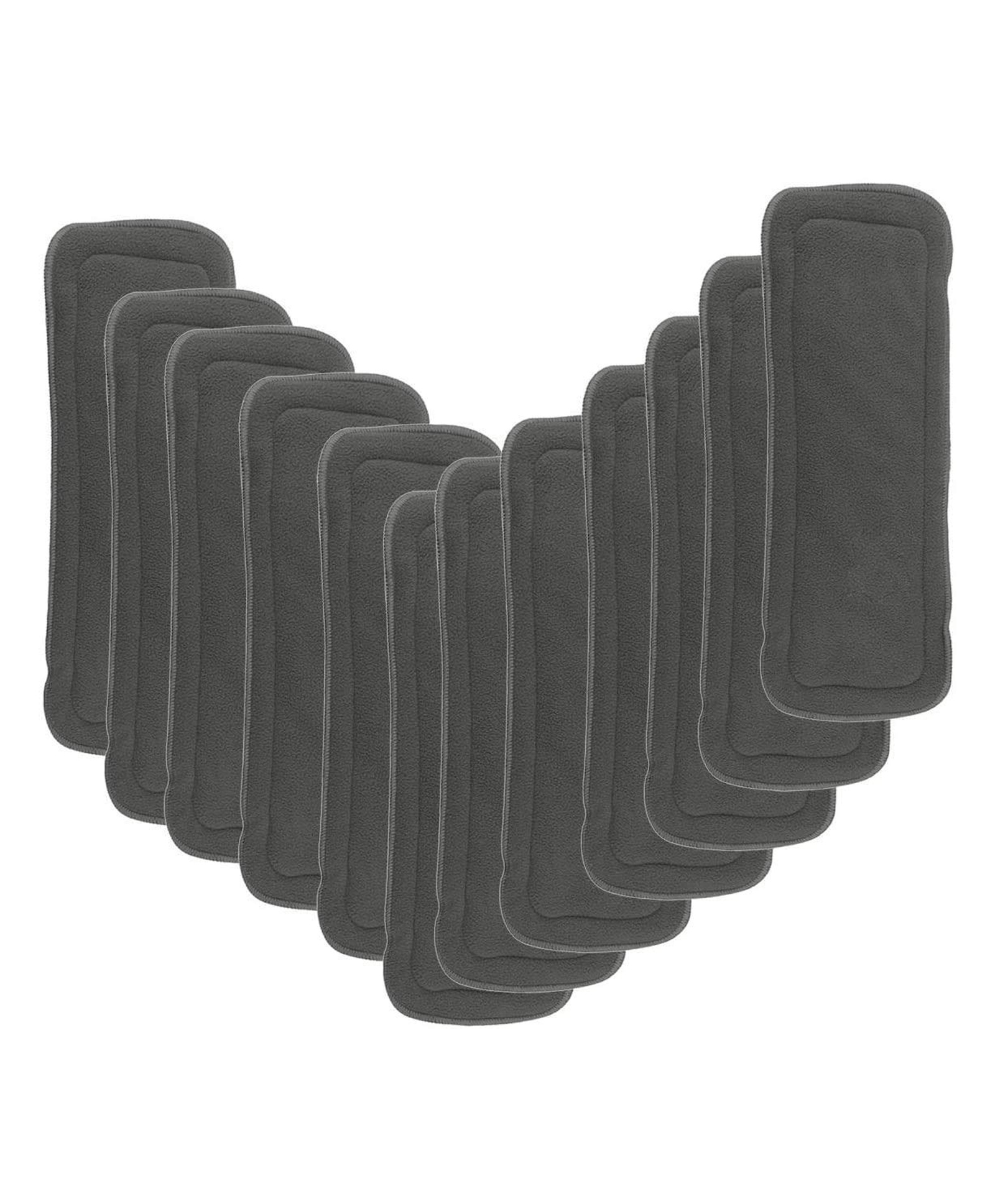 DOMENICO Wet Free Cloth Nappies Inserts Pack of 12 - Black-picture-36