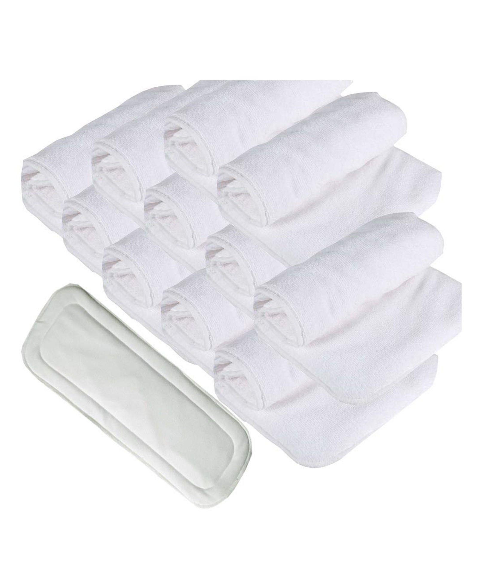 DOMENICO Wet Free Cloth Nappies Inserts Pack 12 - White