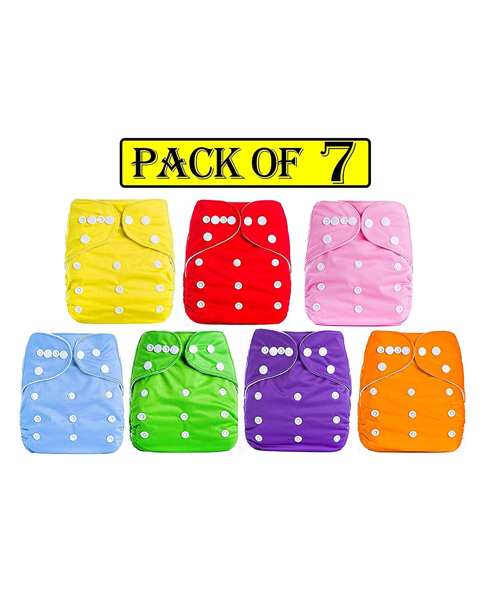 Domenico Reusable Diaper Pack of 7 - Muticolour-picture-18