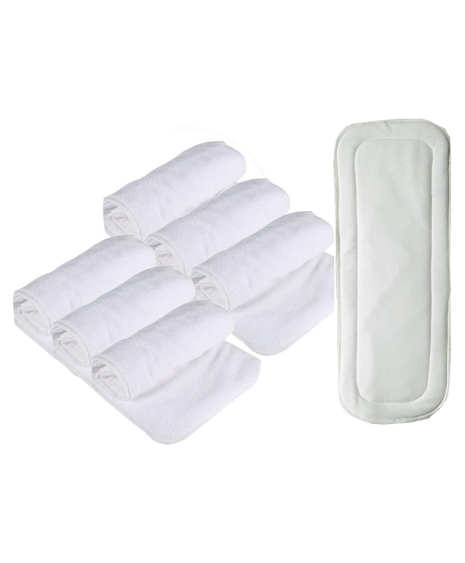 Domenico Reusable Diaper Cloth With Insert Pad Pack of 6 - White-picture-4