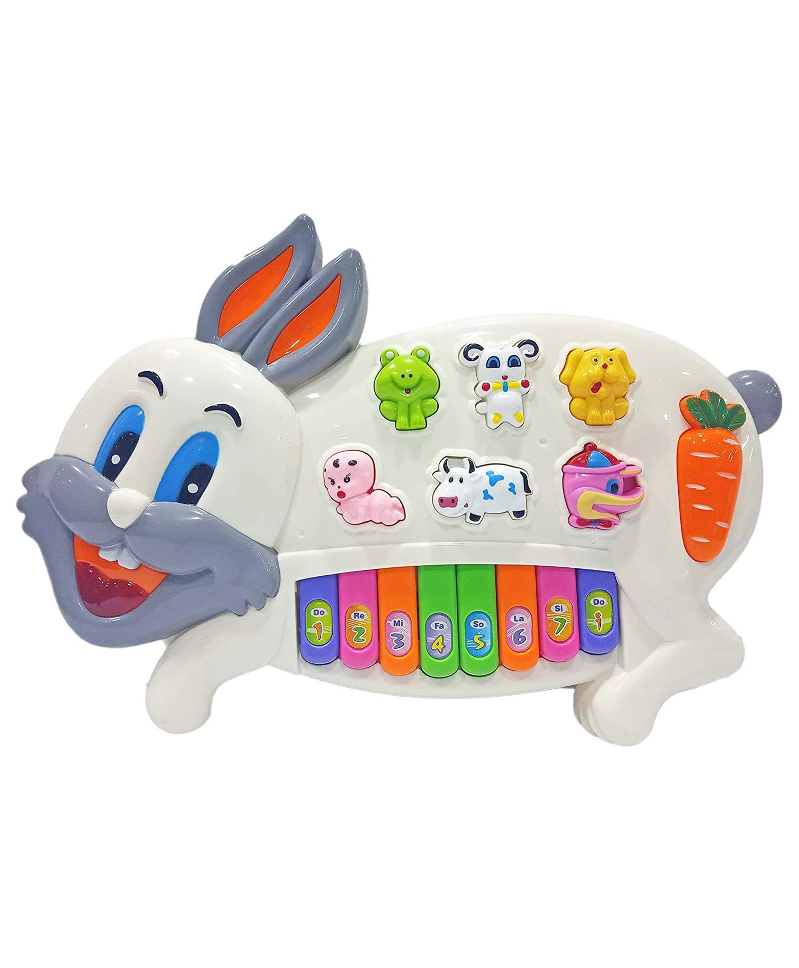 New Pinch Funny Rabbit Shape Musical Piano - Multicolor-picture-16