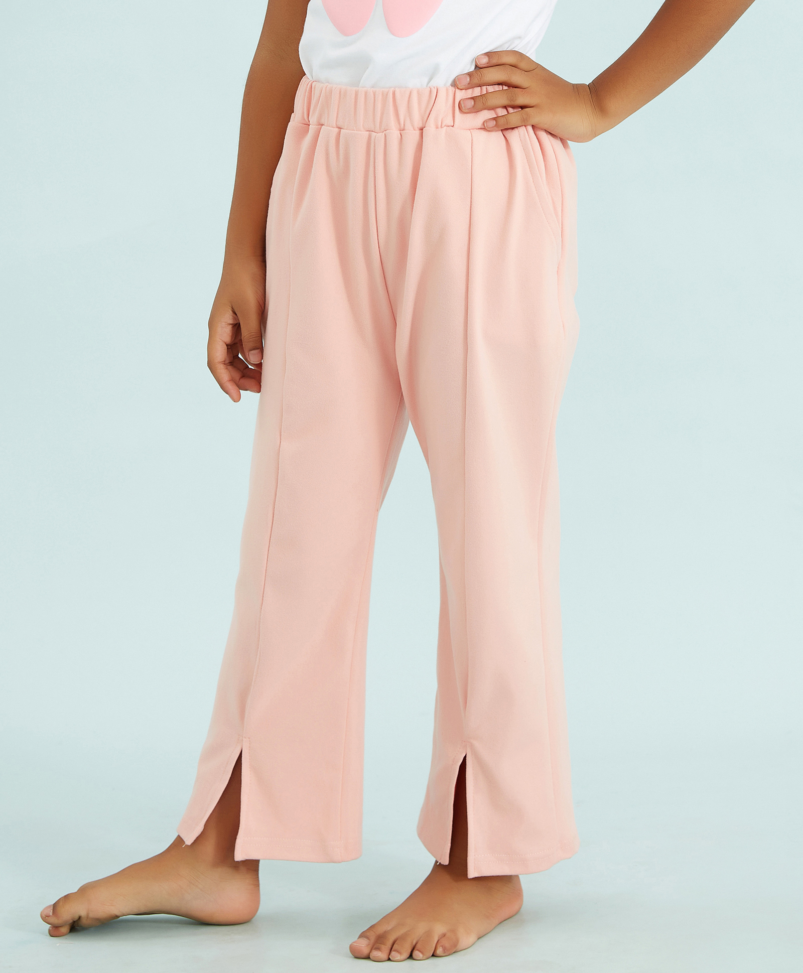 Kookie Kids Full Length Trousers Solid - Pink-picture-25