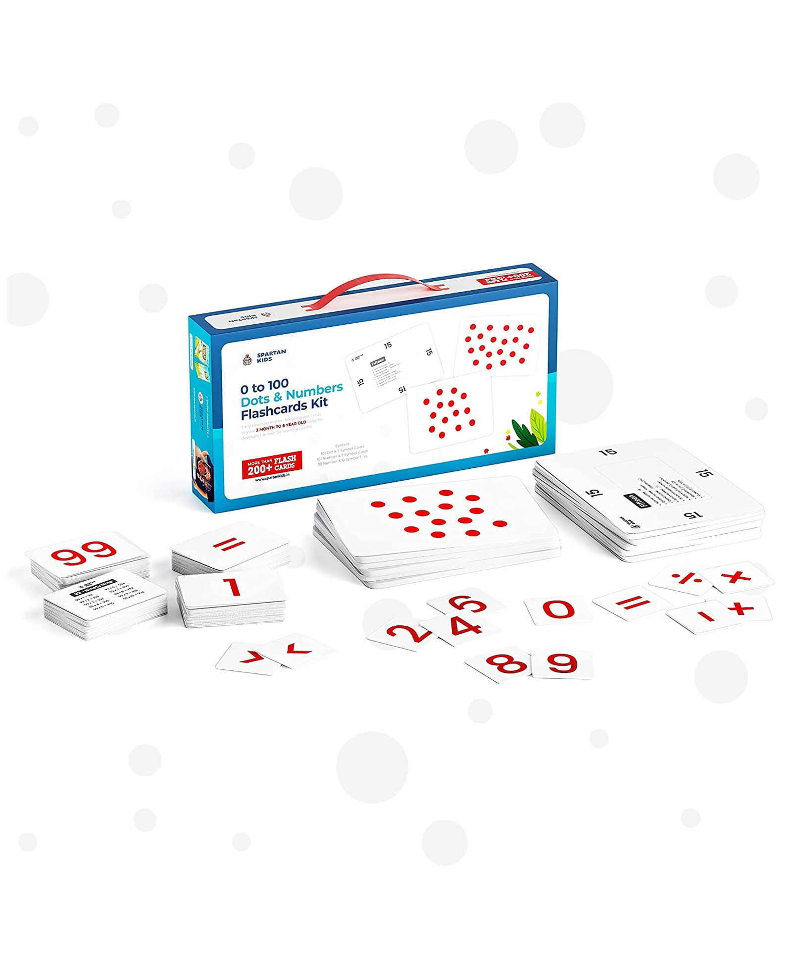Spartan Kids 0 to 100 Dot & Number 258 Flash Cards Kit - Multicolour-picture-20