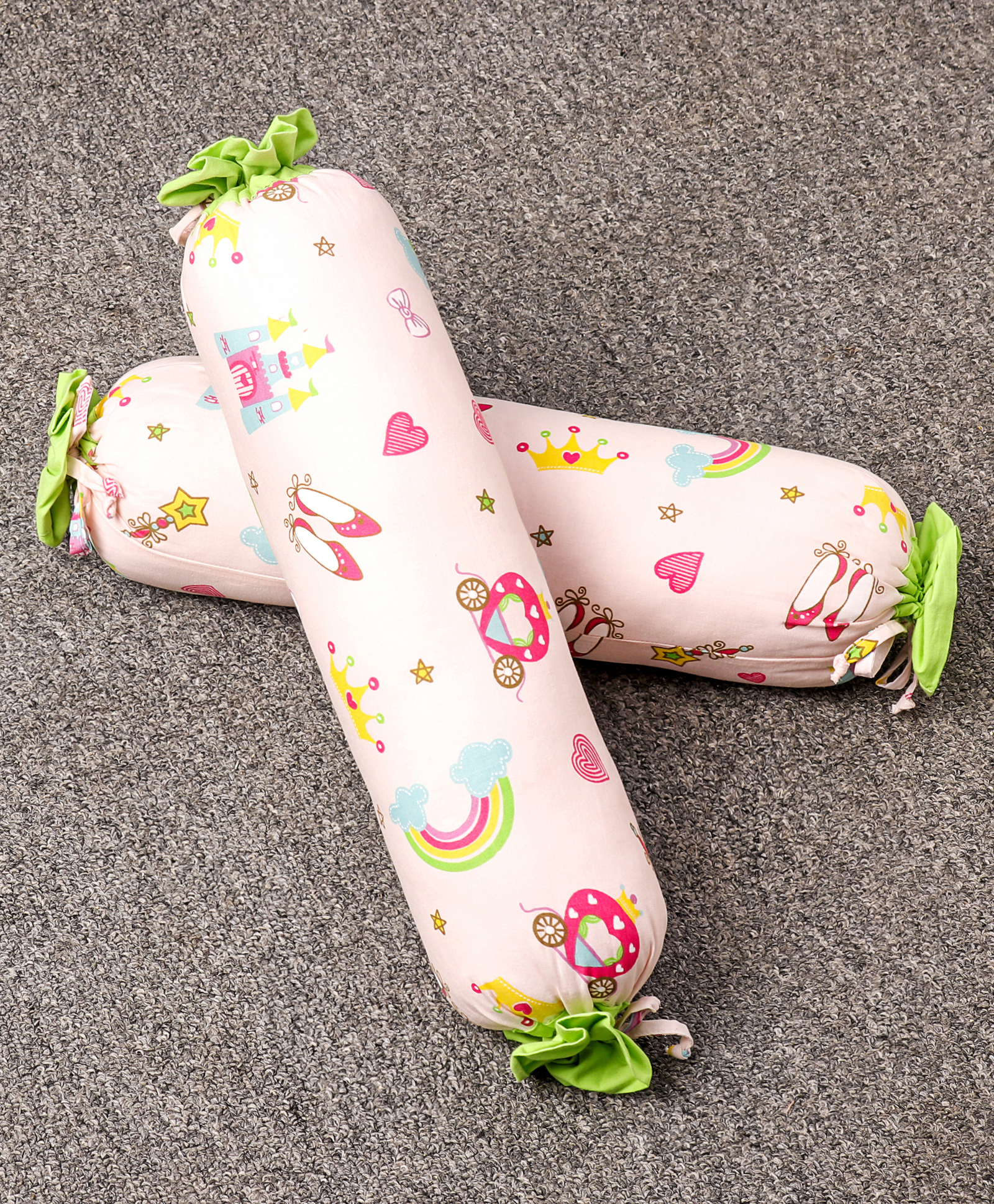 Babyhug Bolster Set Princess Castle Print Pack Of 2 - Pink-picture-25