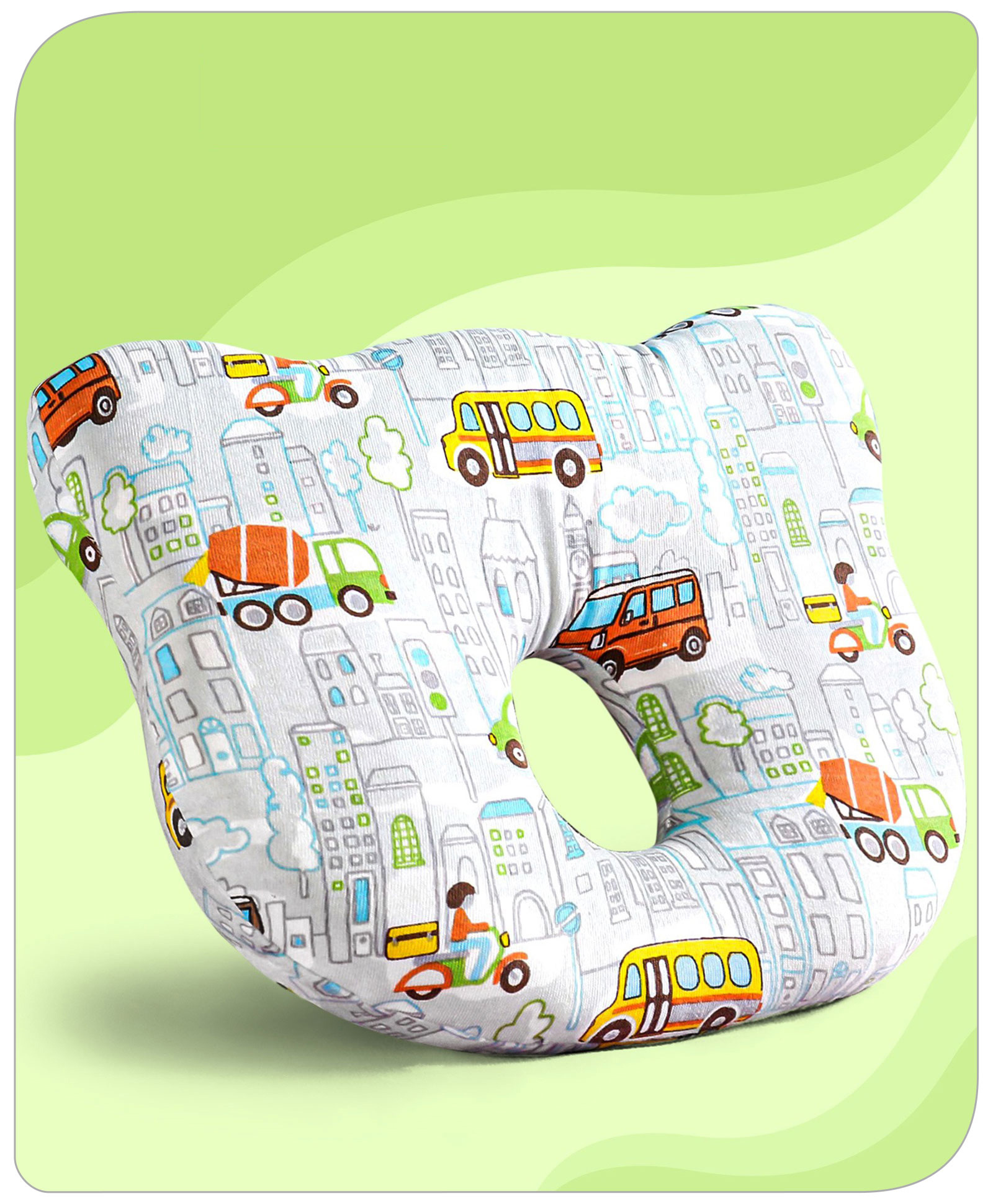Babyhug memory foam pillow Transport Print - Blue-picture-26