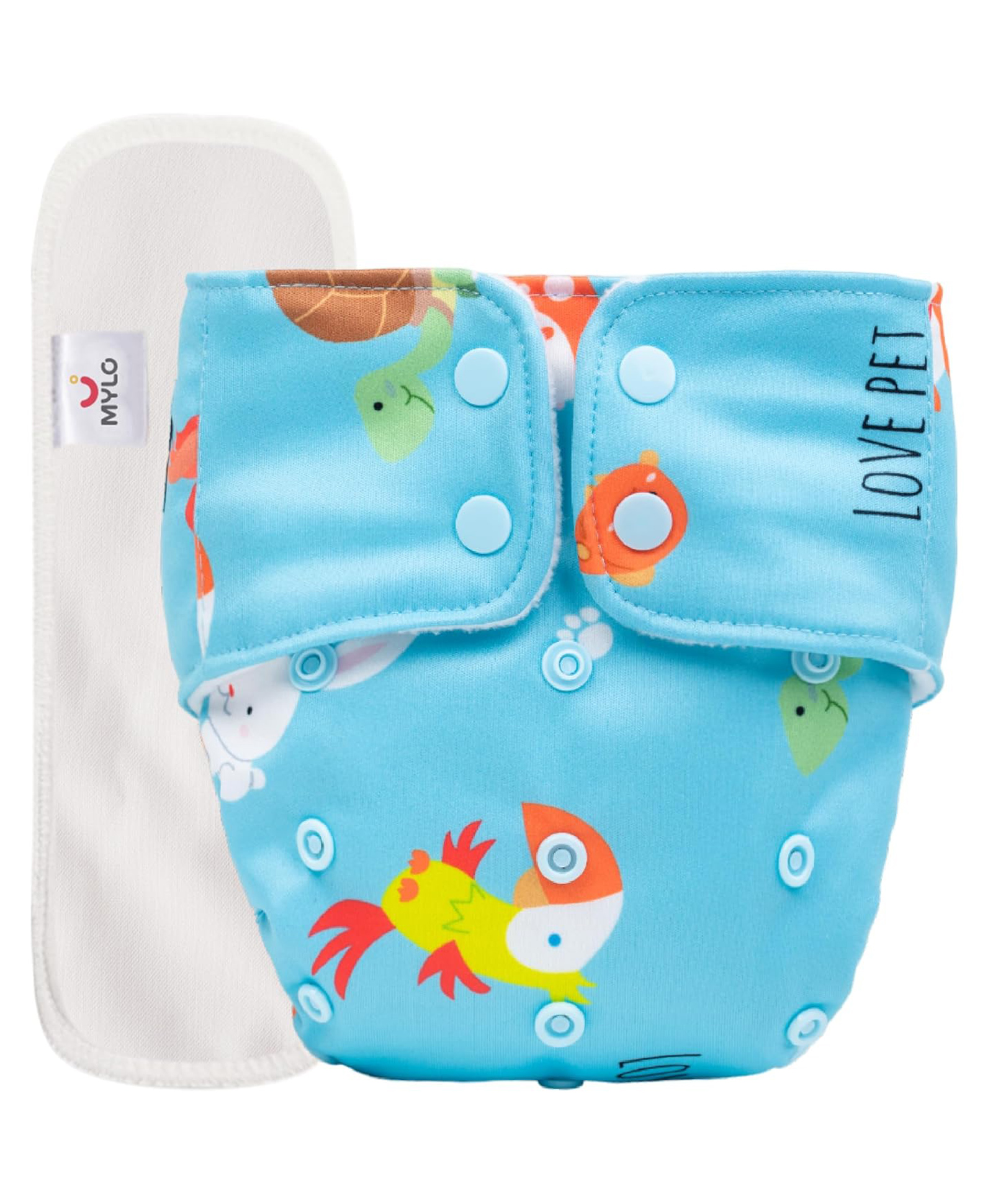 Mylo Baby Freesize Adjustable Cloth Diapers with 1 Free Insert Oeko Tex Certified - Pet Love-picture-44
