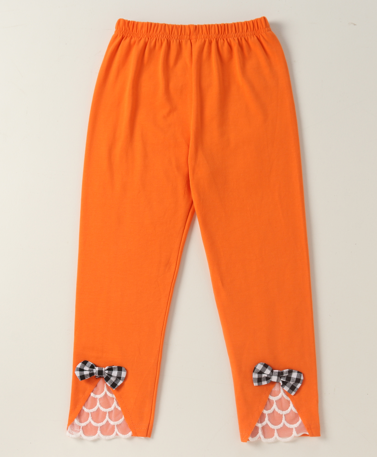 Kookie Kids Skinny Fit Full Length Solid Color Legging - Orange-image-26
