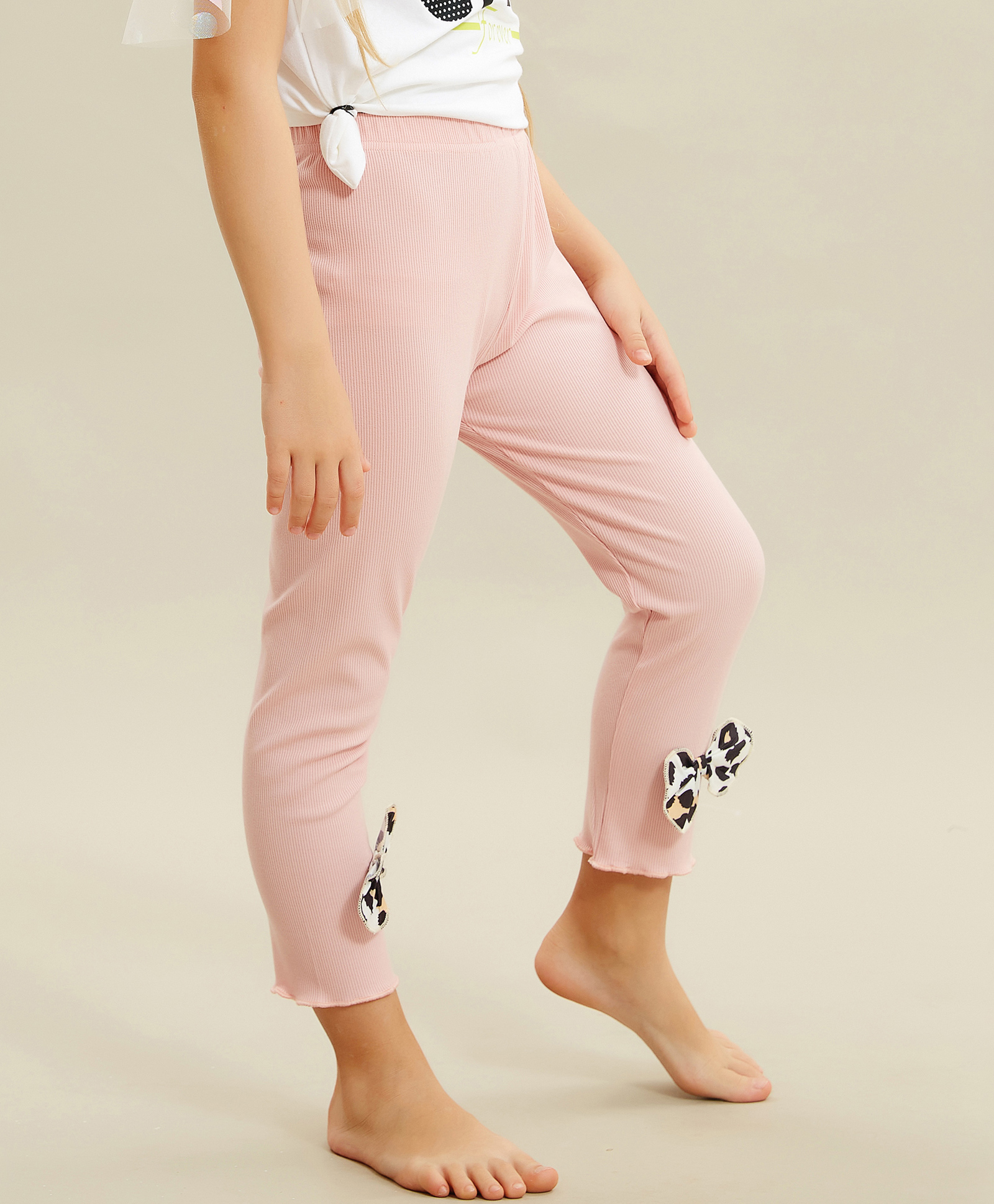 Kookie Kids Skinny Fit Full Length Solid Color Legging - Pink-image-24