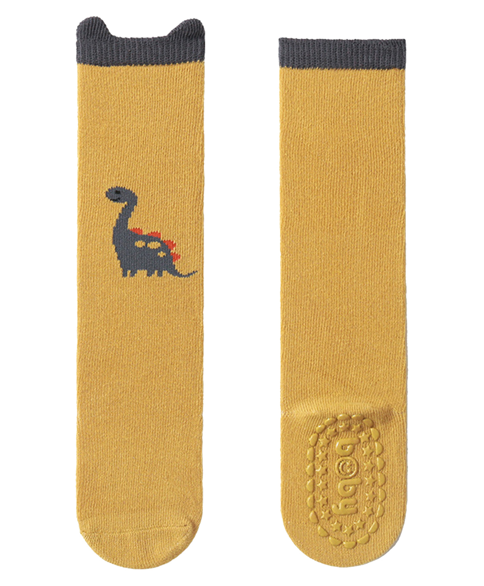 SYGA Non Slip Knee Length Cotton Trainer Socks - Yellow-image-44