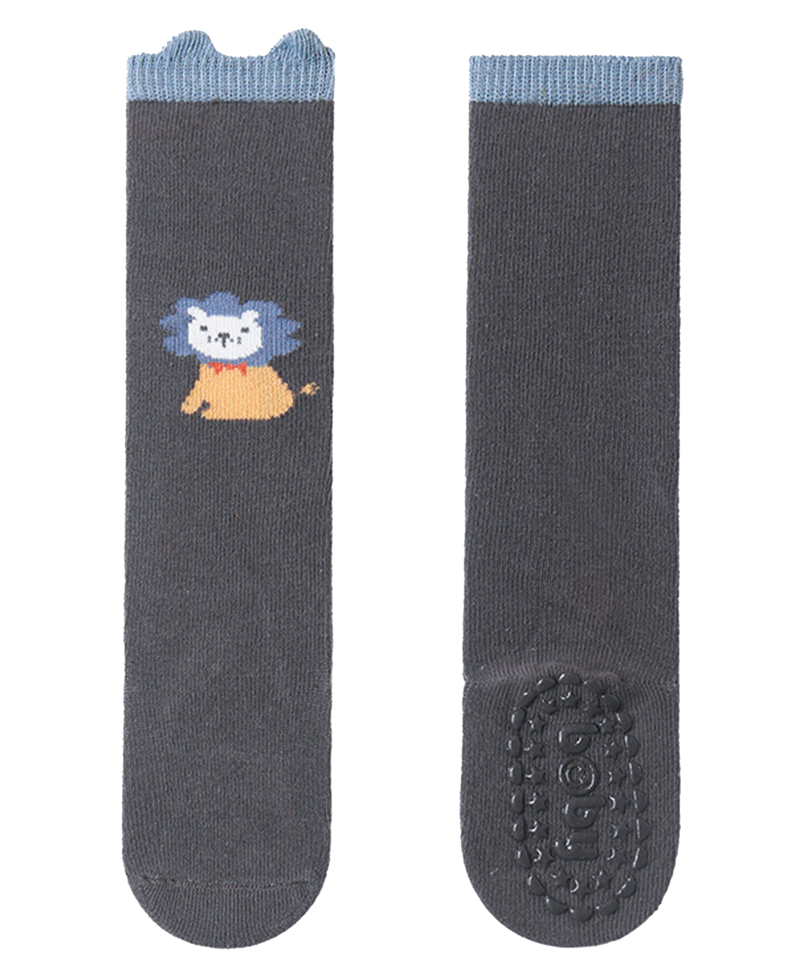 SYGA Non Slip Knee Length Cotton Trainer Socks - Grey-picture-19