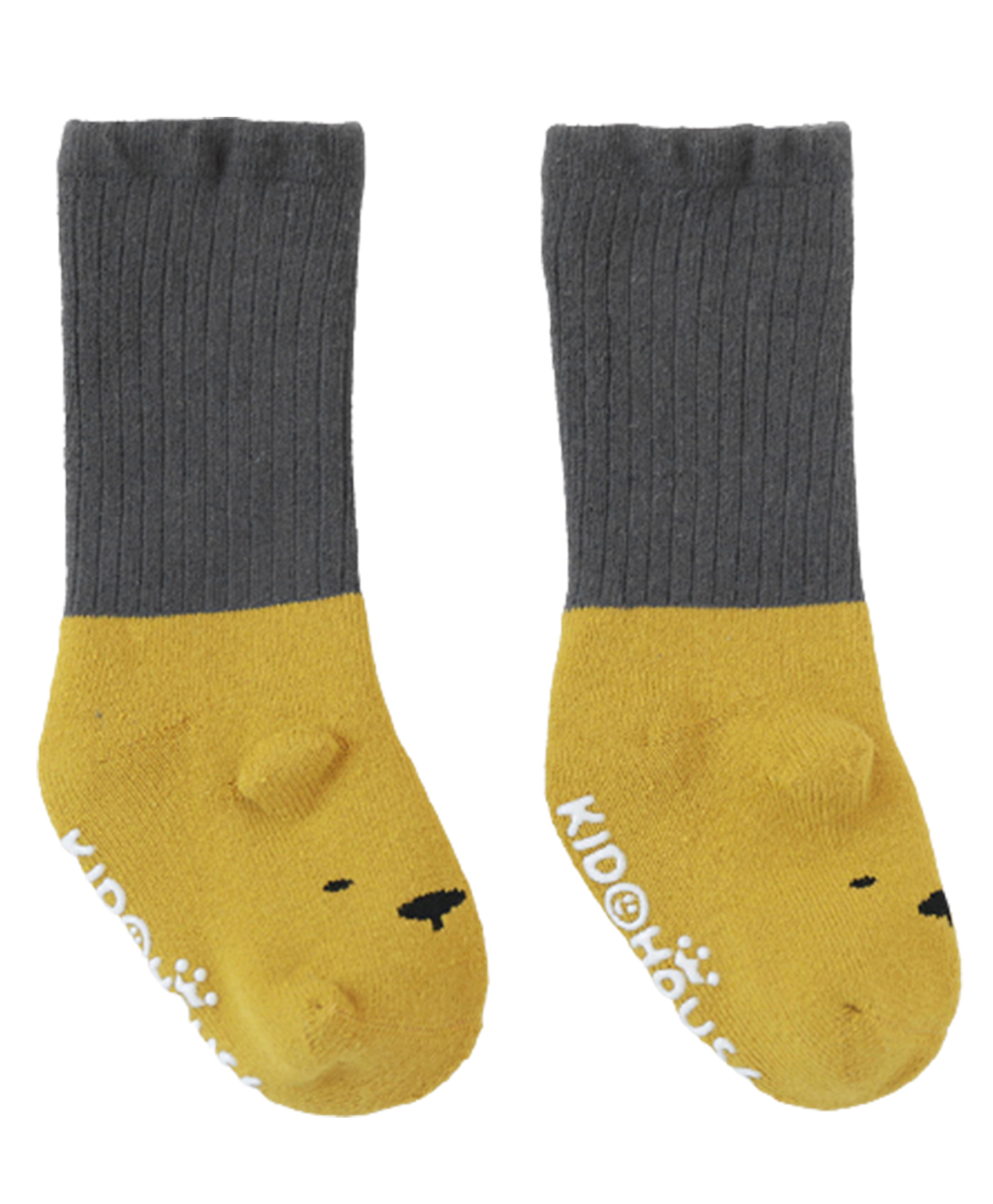 SYGA Non Slip Knee Length Cotton Trainer Socks - Yellow-picture-20