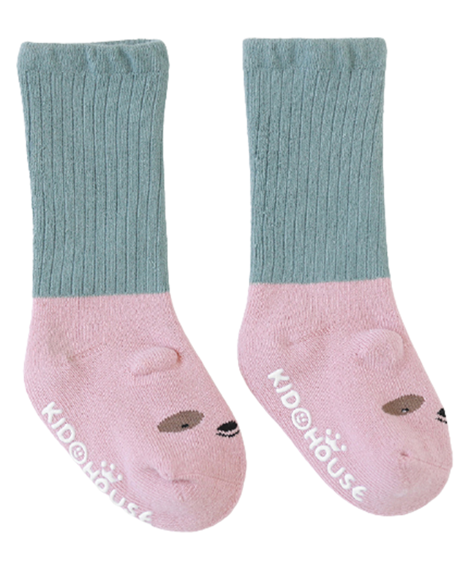 SYGA Non Slip Knee Length Cotton Trainer Socks - Pink-image-44