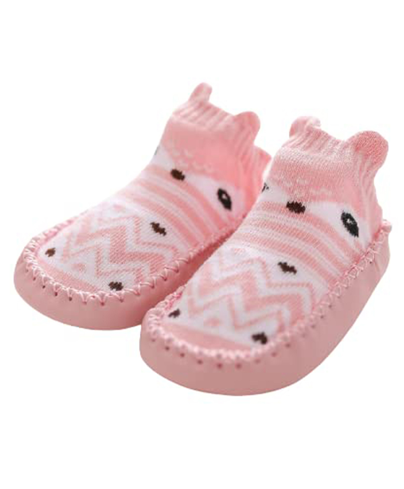 MOMISY Anti-Skid Leather Soled Shoe Socks - Pink-image-47