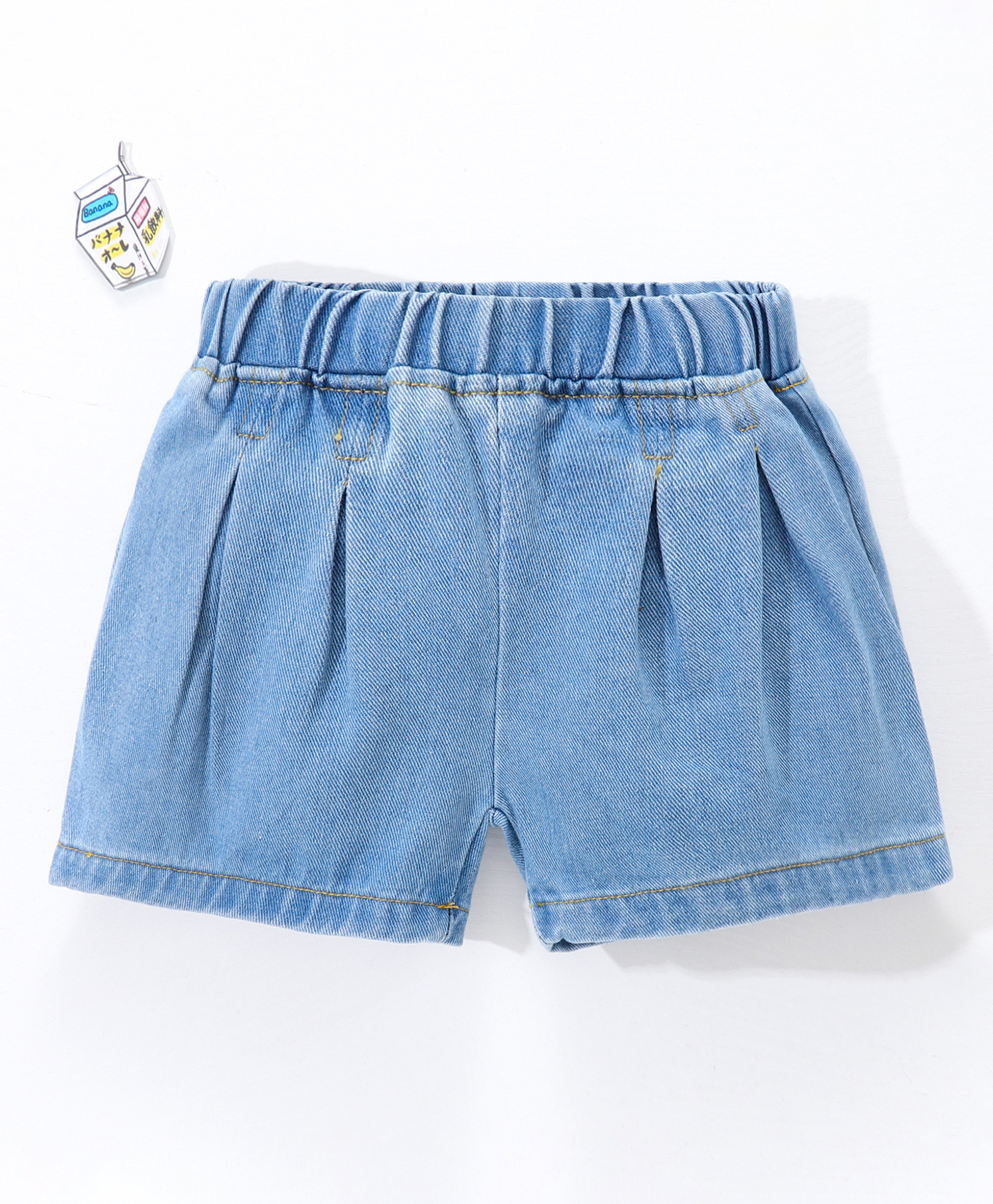 Kookie Kids Denim Washed Shorts Solid - Blue-picture-14