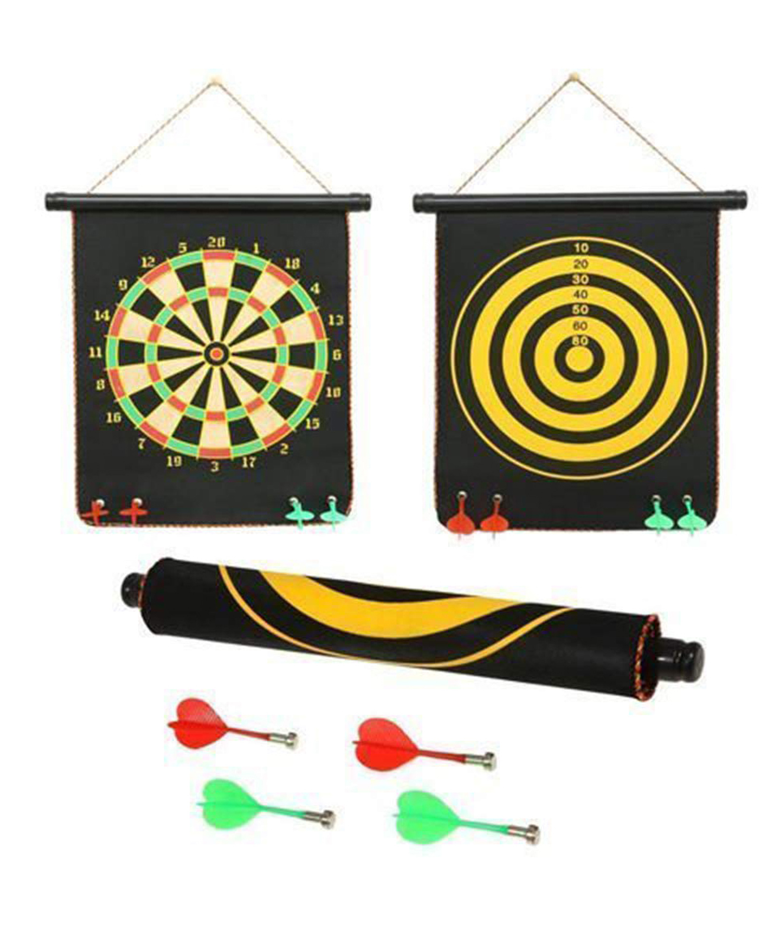 SANISHTH Fordable Double Sided Magnet Dart Board Game - Blue-image-46