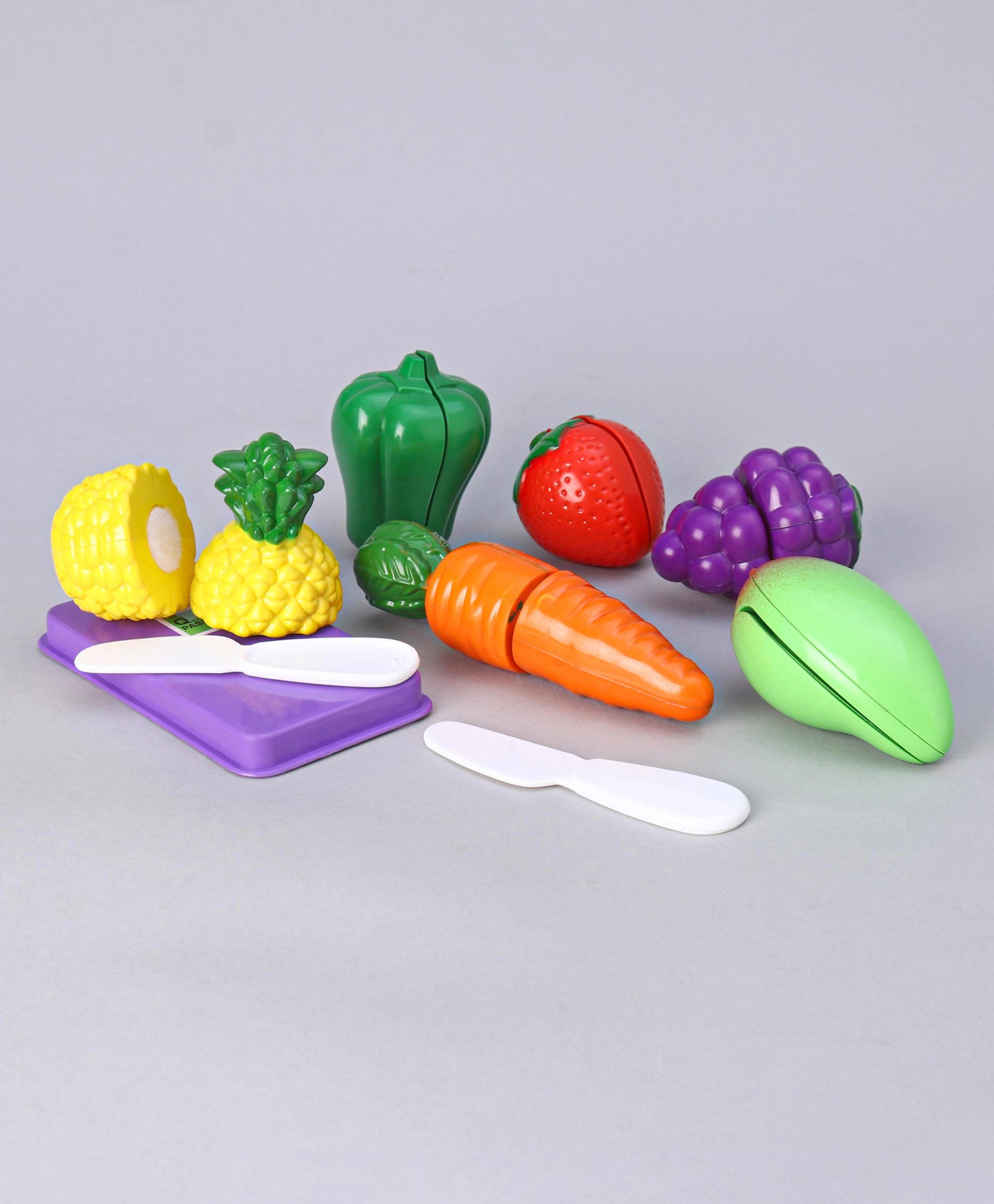 Toyzone Fruits And Vegetables Play Set Of 9 Pieces - Shape & Color May Vary-picture-4