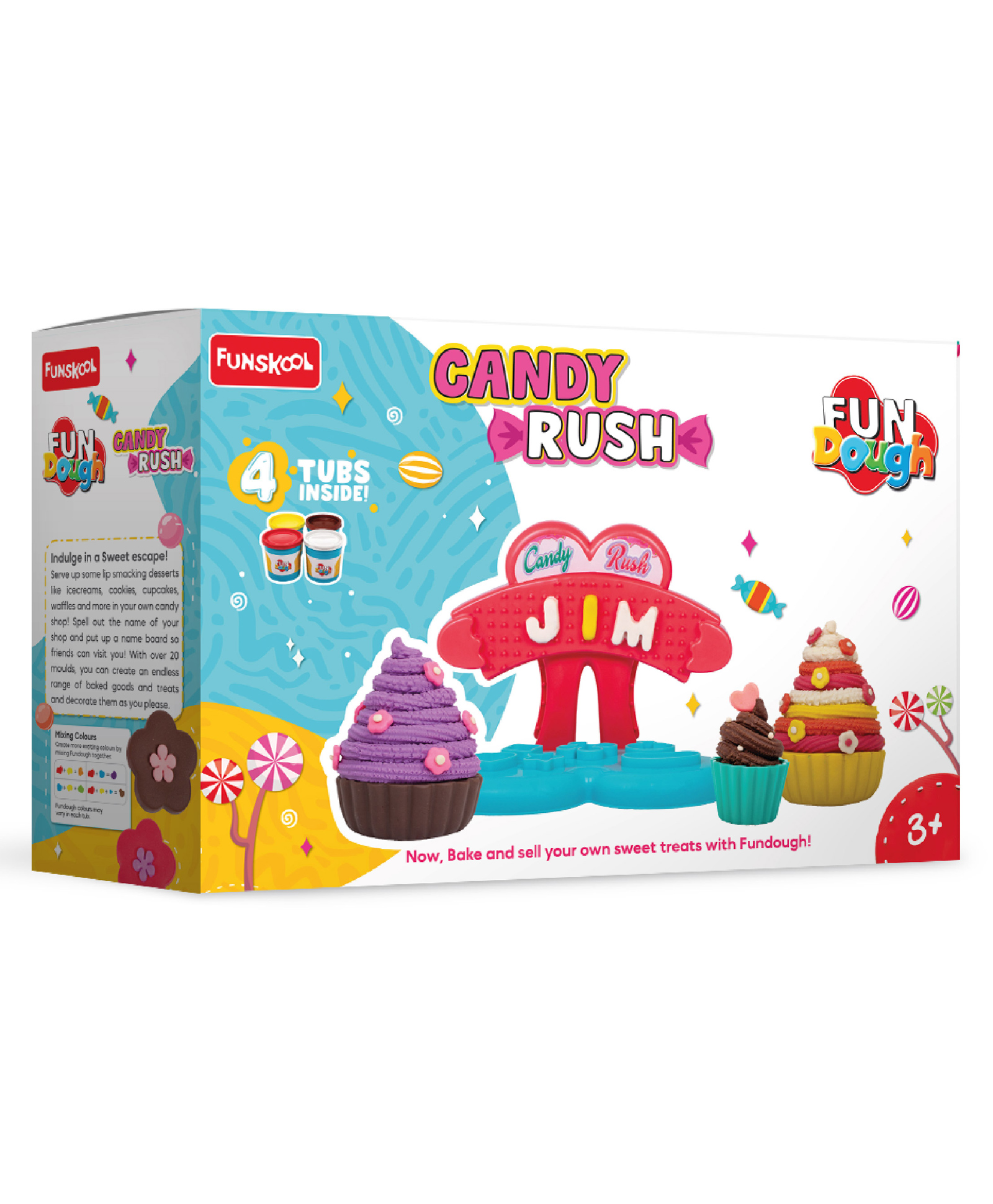 Fundough Candy Rush Mould & Clay Kit Multicolor- 25 Pieces-image-20
