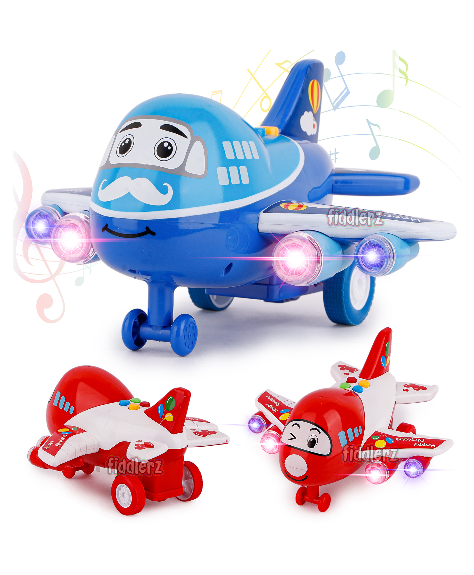 Fiddlerz Friction Power Airplane (Color May Vary)-picture-24